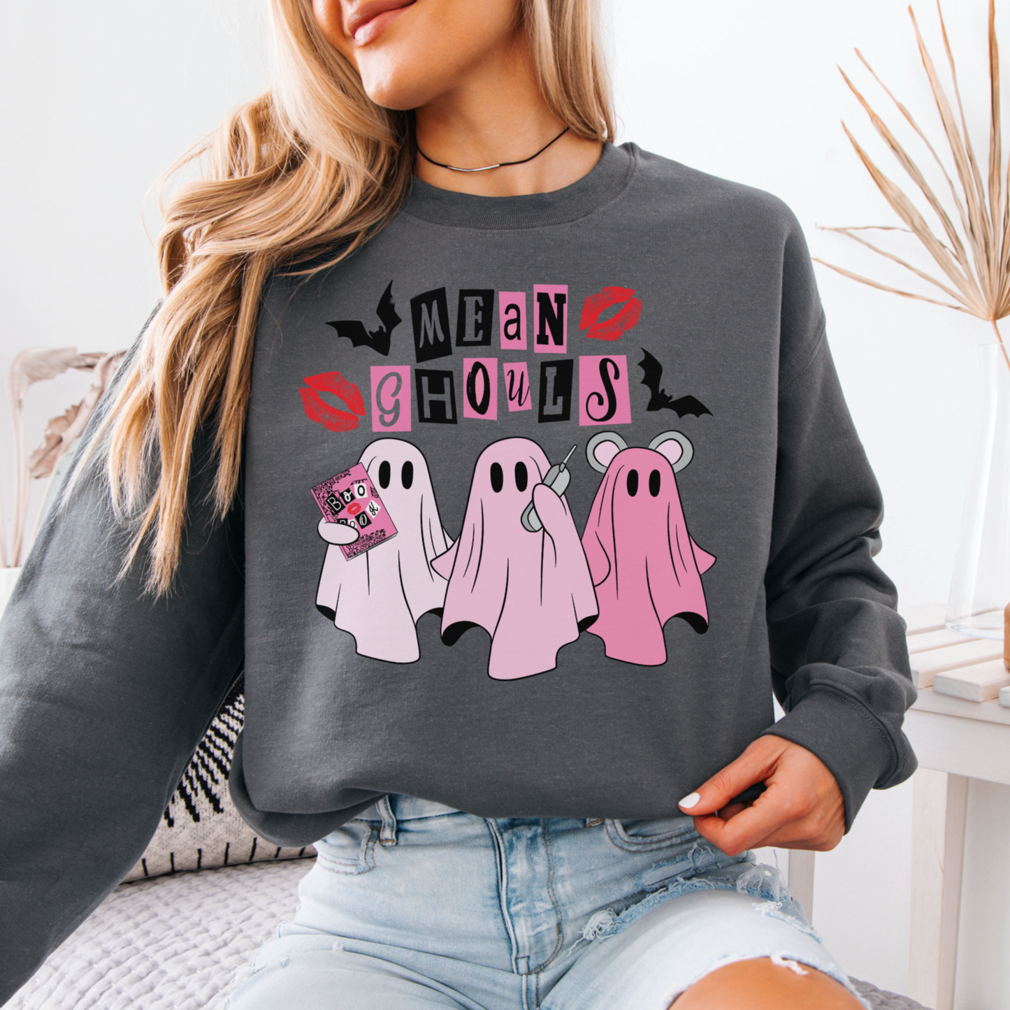 Halloween Mean Ghouls Crewneck Sweatshirt
