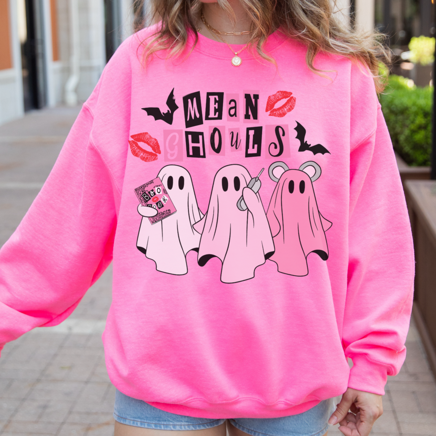 Halloween Mean Ghouls Crewneck Sweatshirt