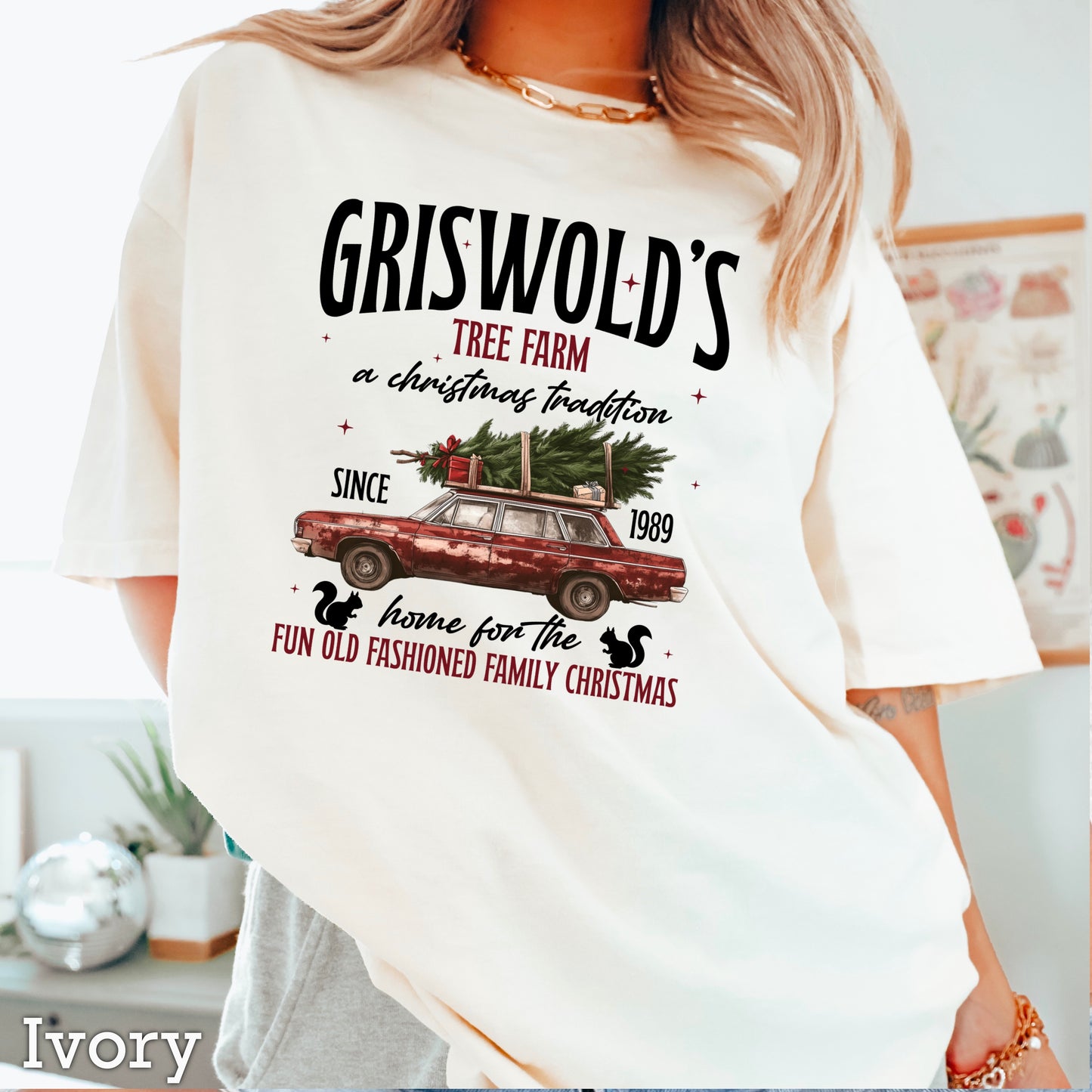 Griswold’s Christmas Tree Farm Comfort Color Graphic Tee WS Closes 10/6