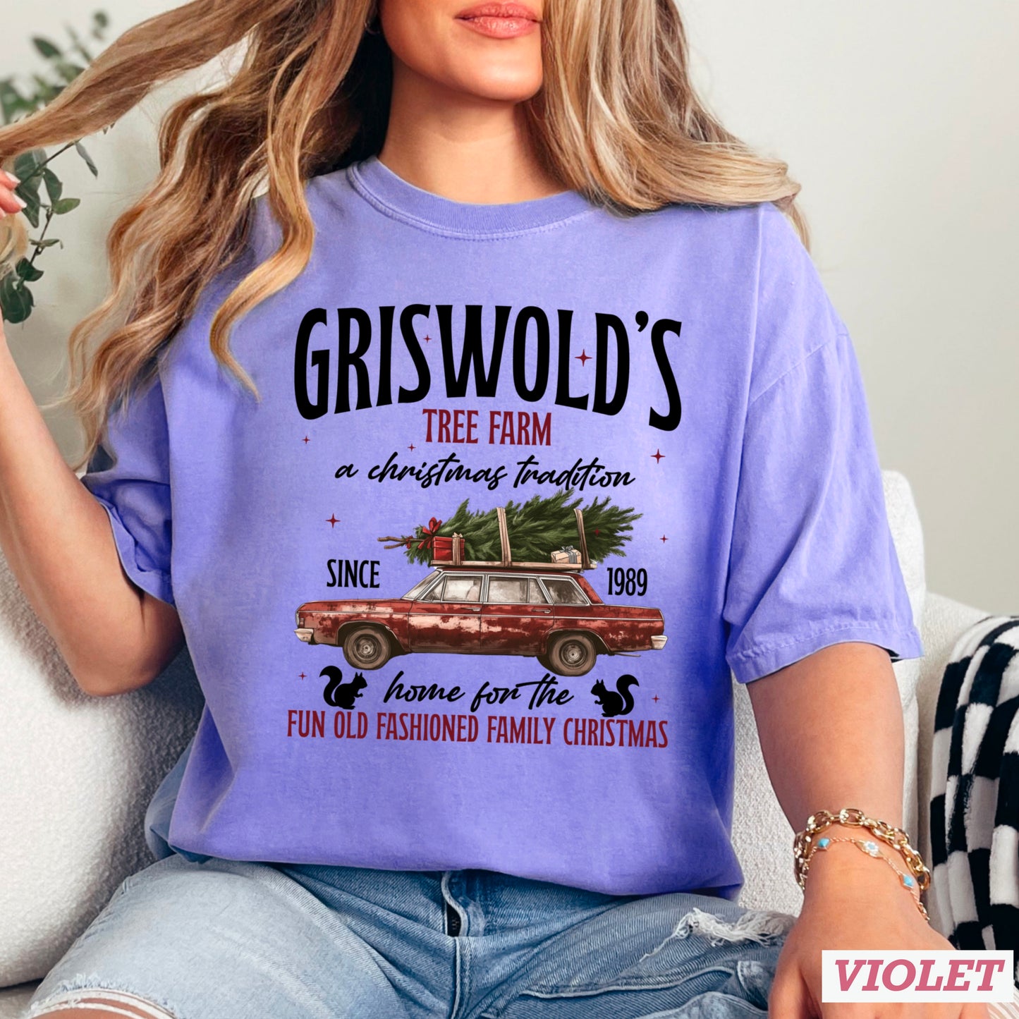 Griswold’s Christmas Tree Farm Comfort Color Graphic Tee WS Closes 10/6