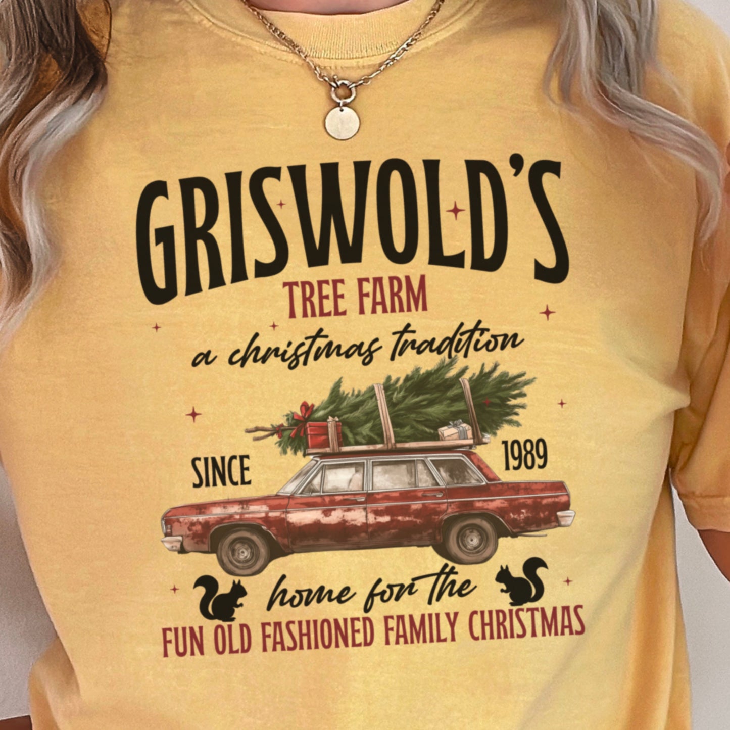 Griswold’s Christmas Tree Farm Comfort Color Graphic Tee WS Closes 10/6