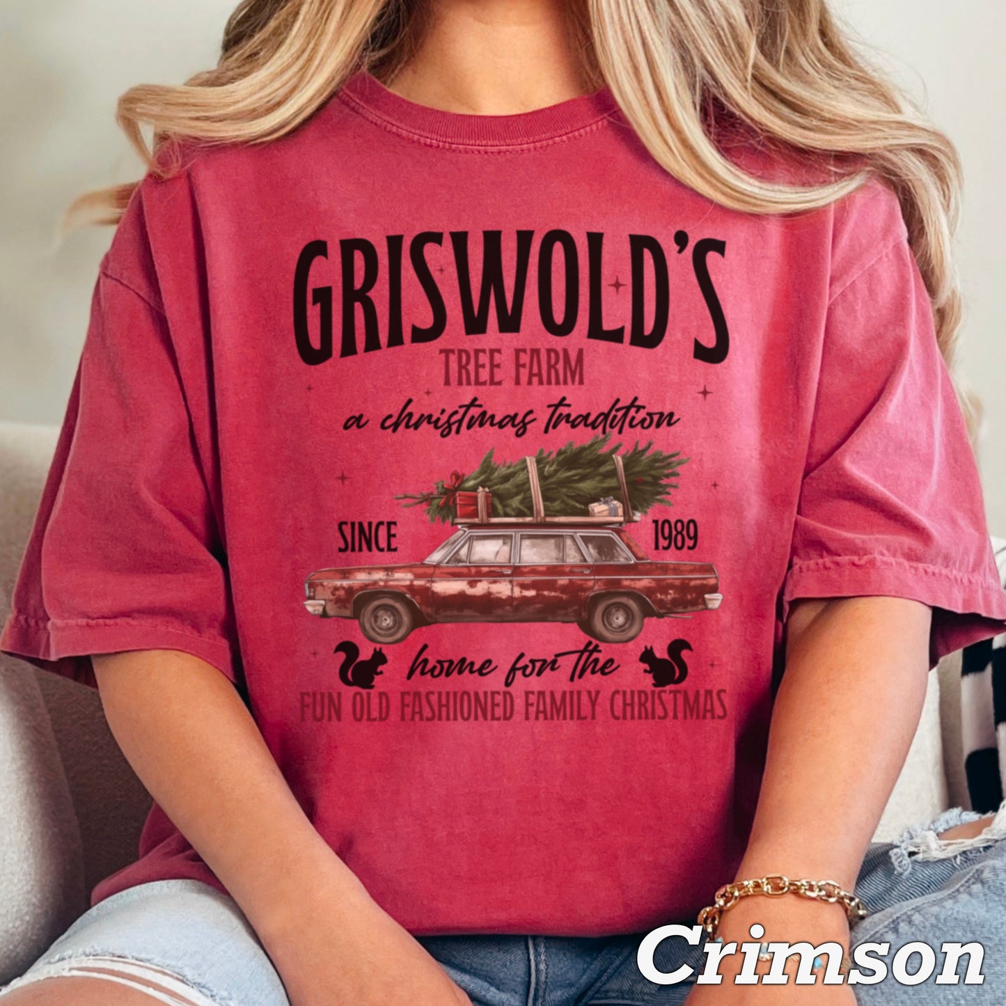 Griswold’s Christmas Tree Farm Comfort Color Graphic Tee WS Closes 10/6