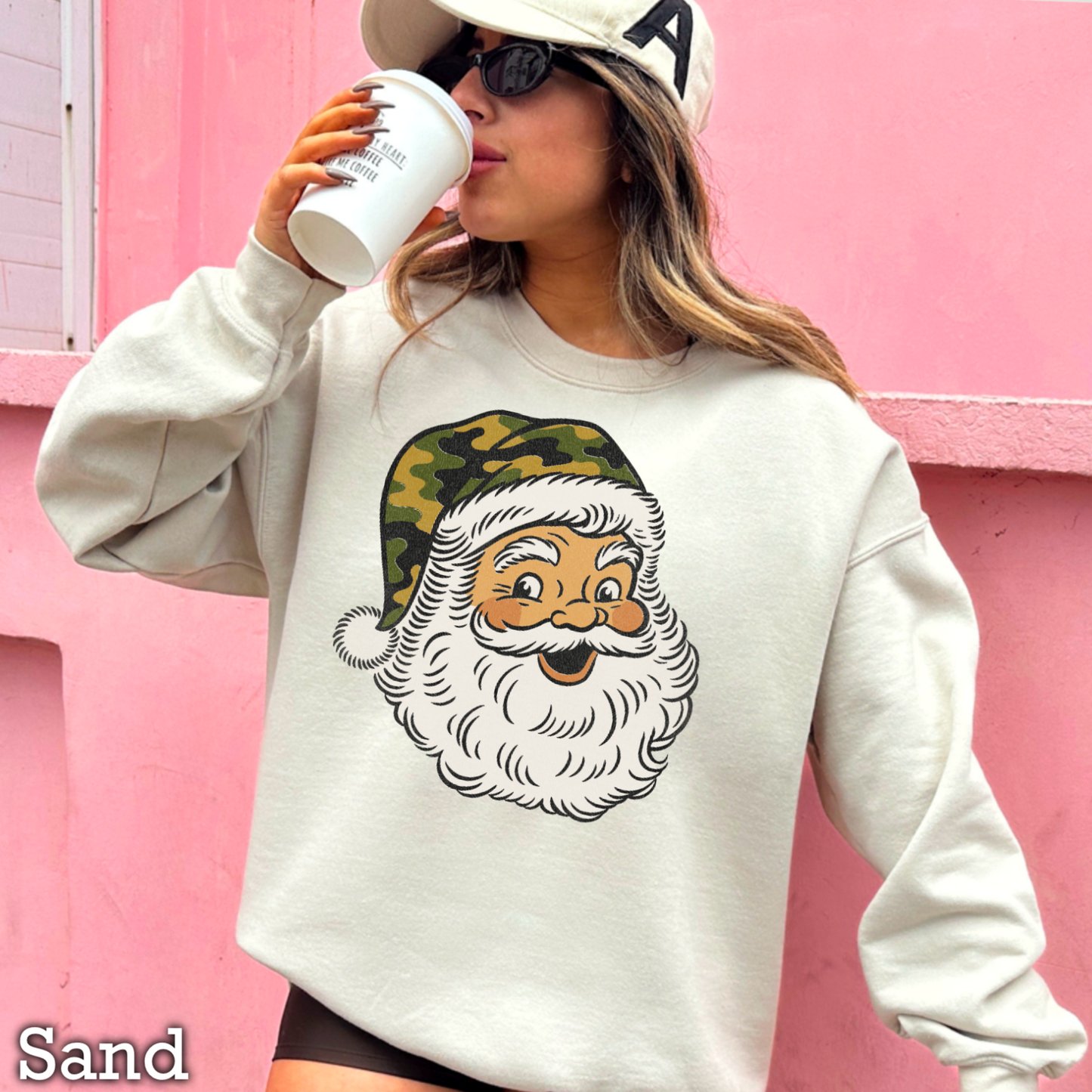 Camo Santa Crewneck Sweatshirt