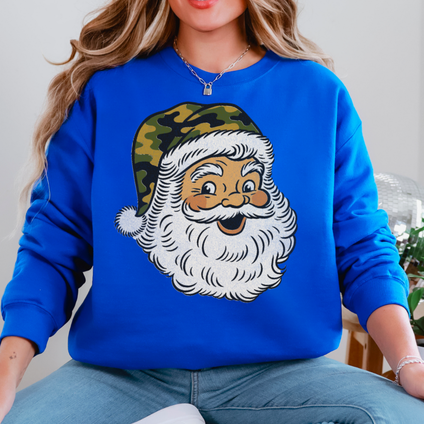 Camo Santa Crewneck Sweatshirt