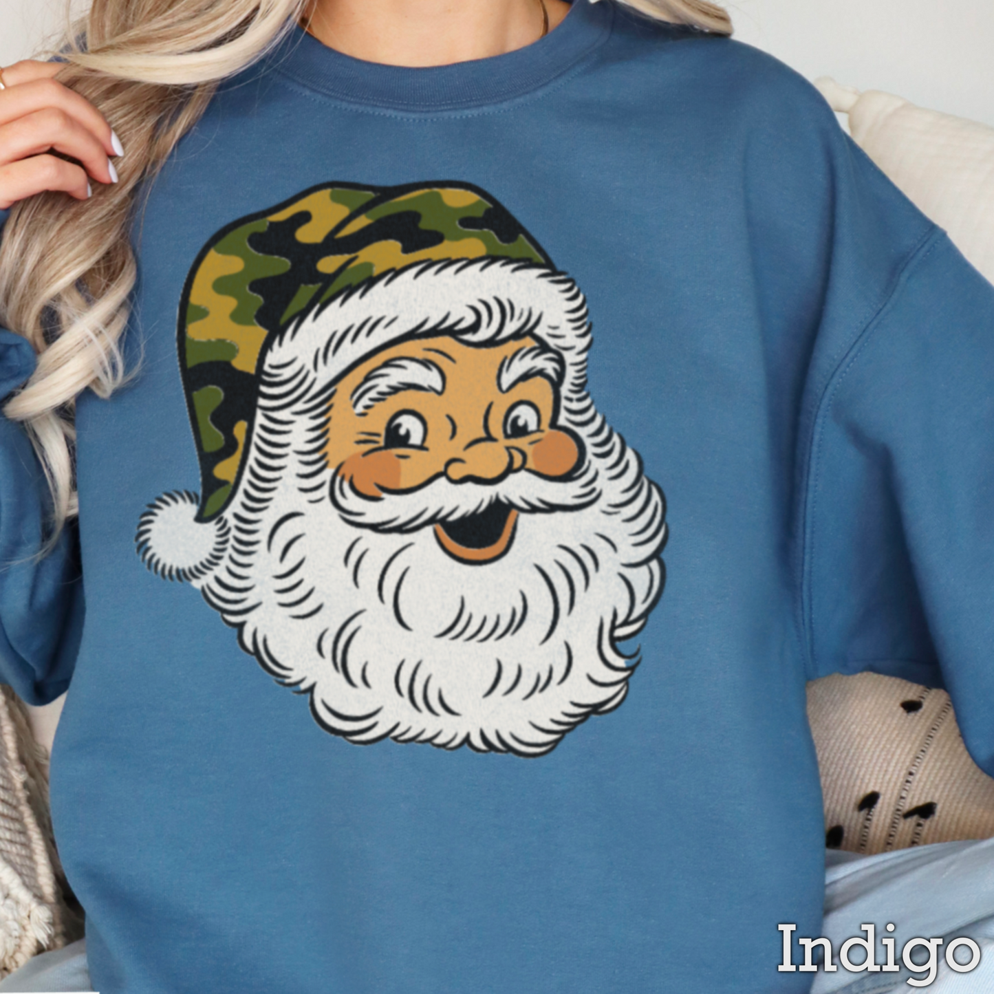 Camo Santa Crewneck Sweatshirt