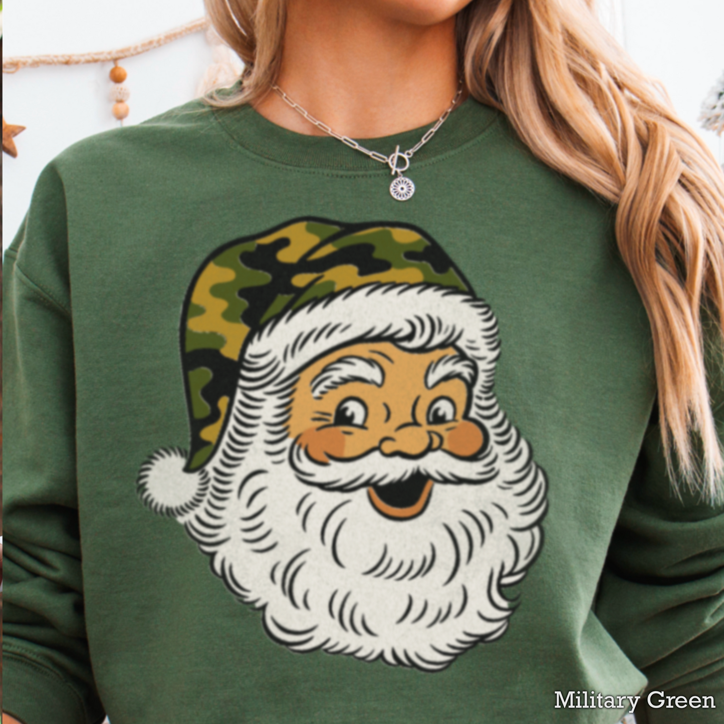 Camo Santa Crewneck Sweatshirt