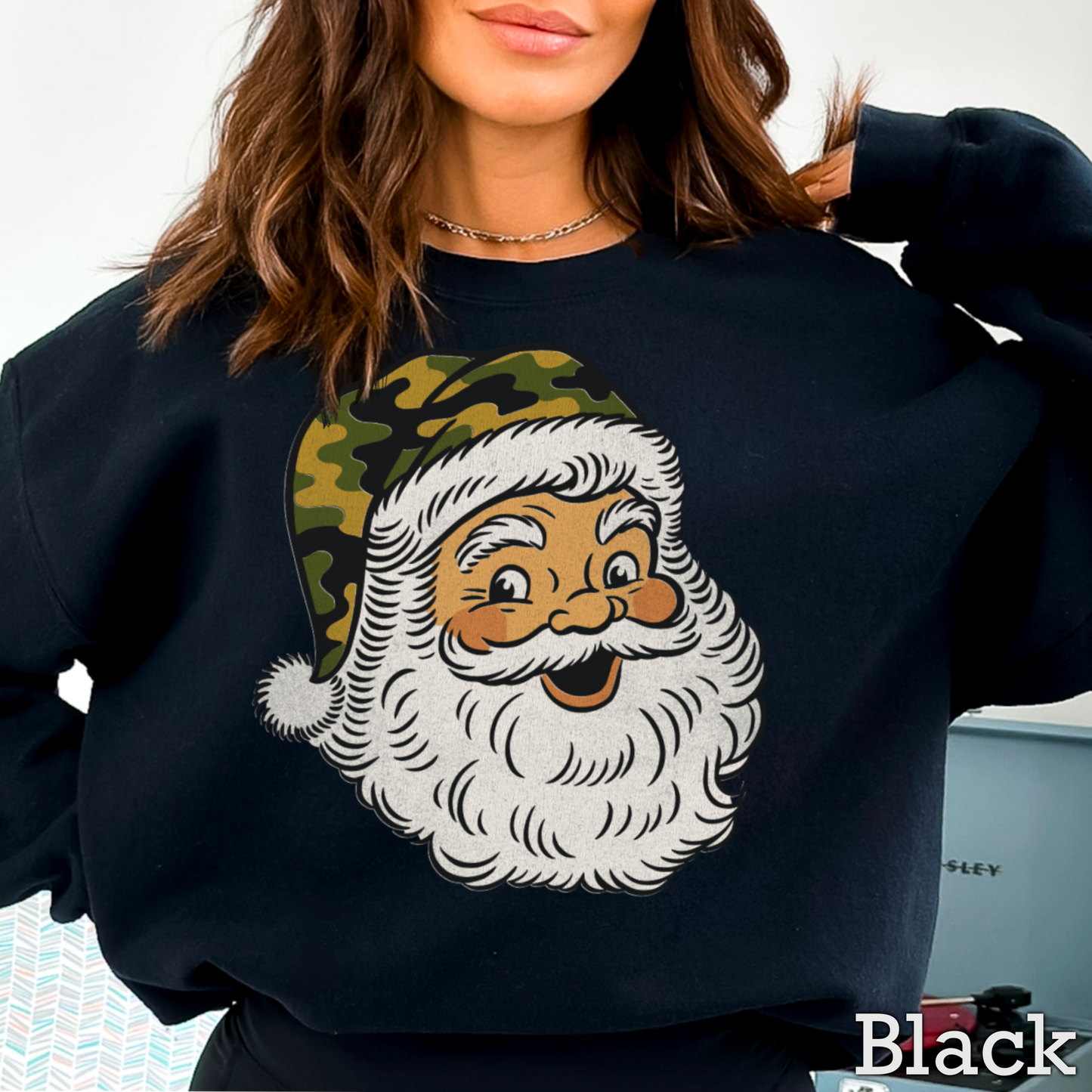 Camo Santa Crewneck Sweatshirt