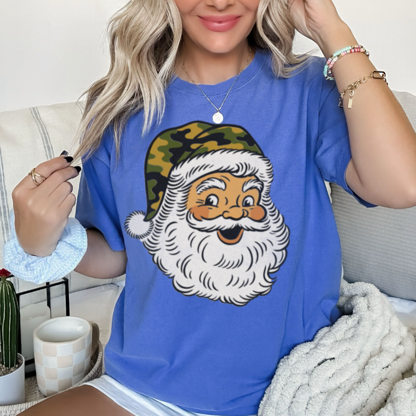 Camo Santa Comfort Color Graphic Tee