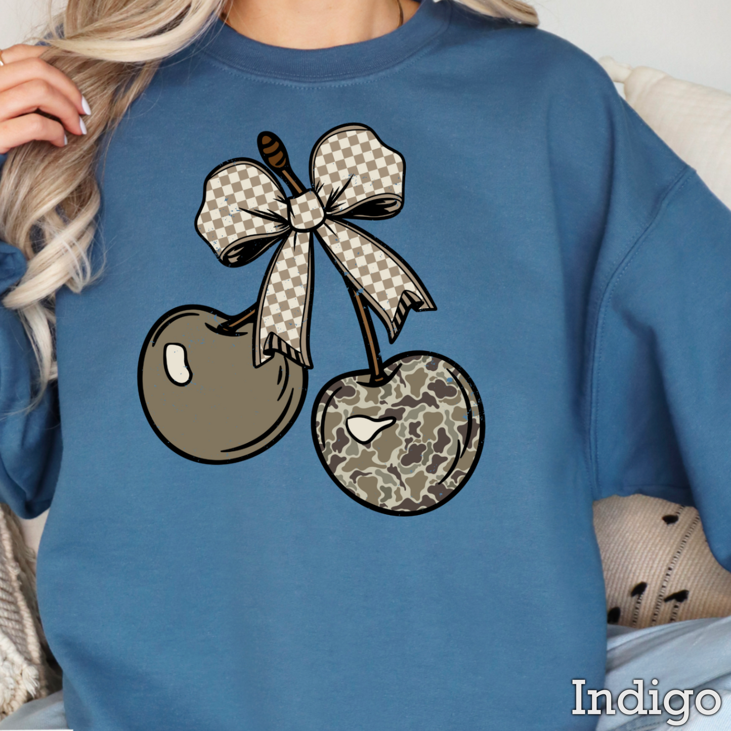 Camo Cherries Crewneck Sweatshirt