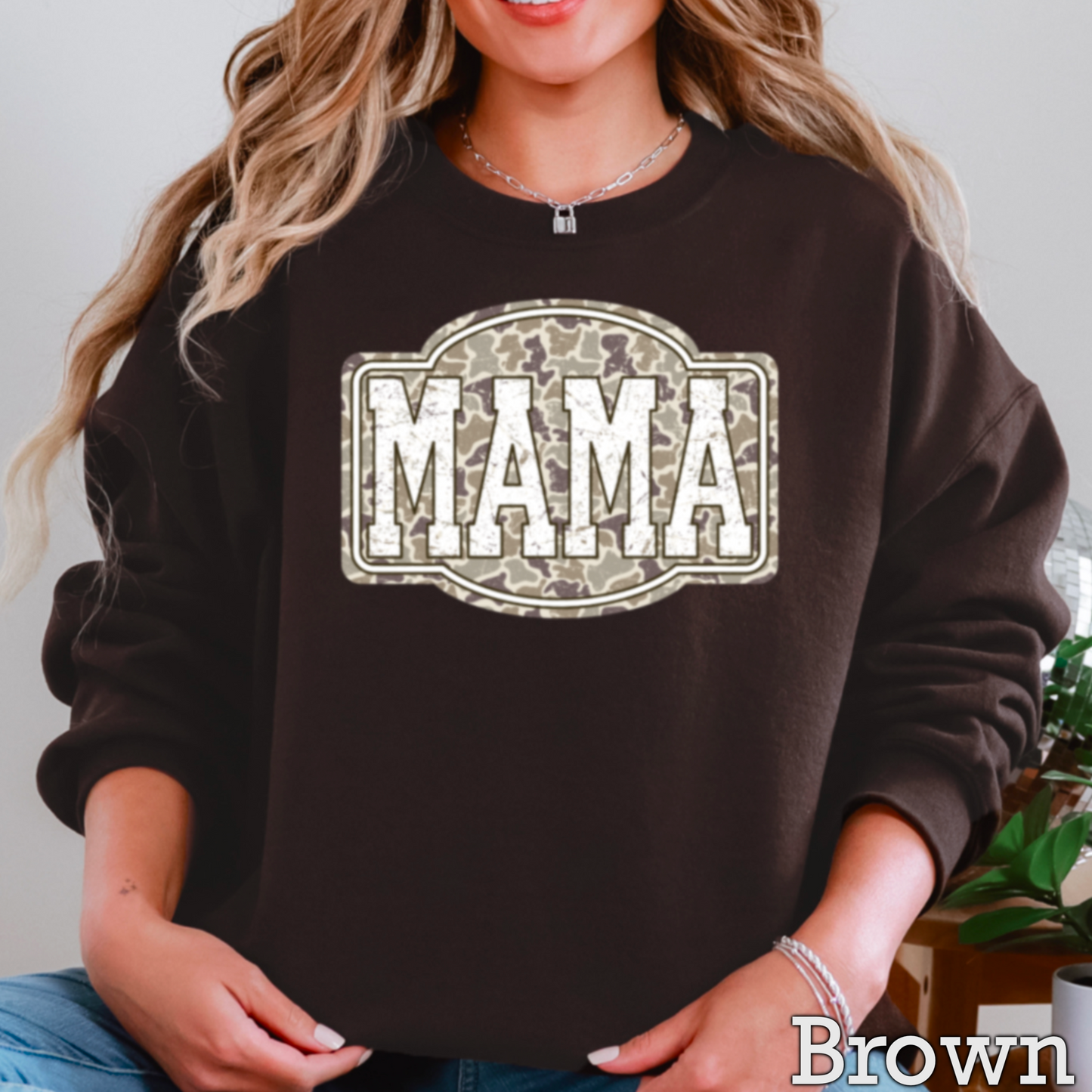 Camo Mama Crewneck Sweatshirt