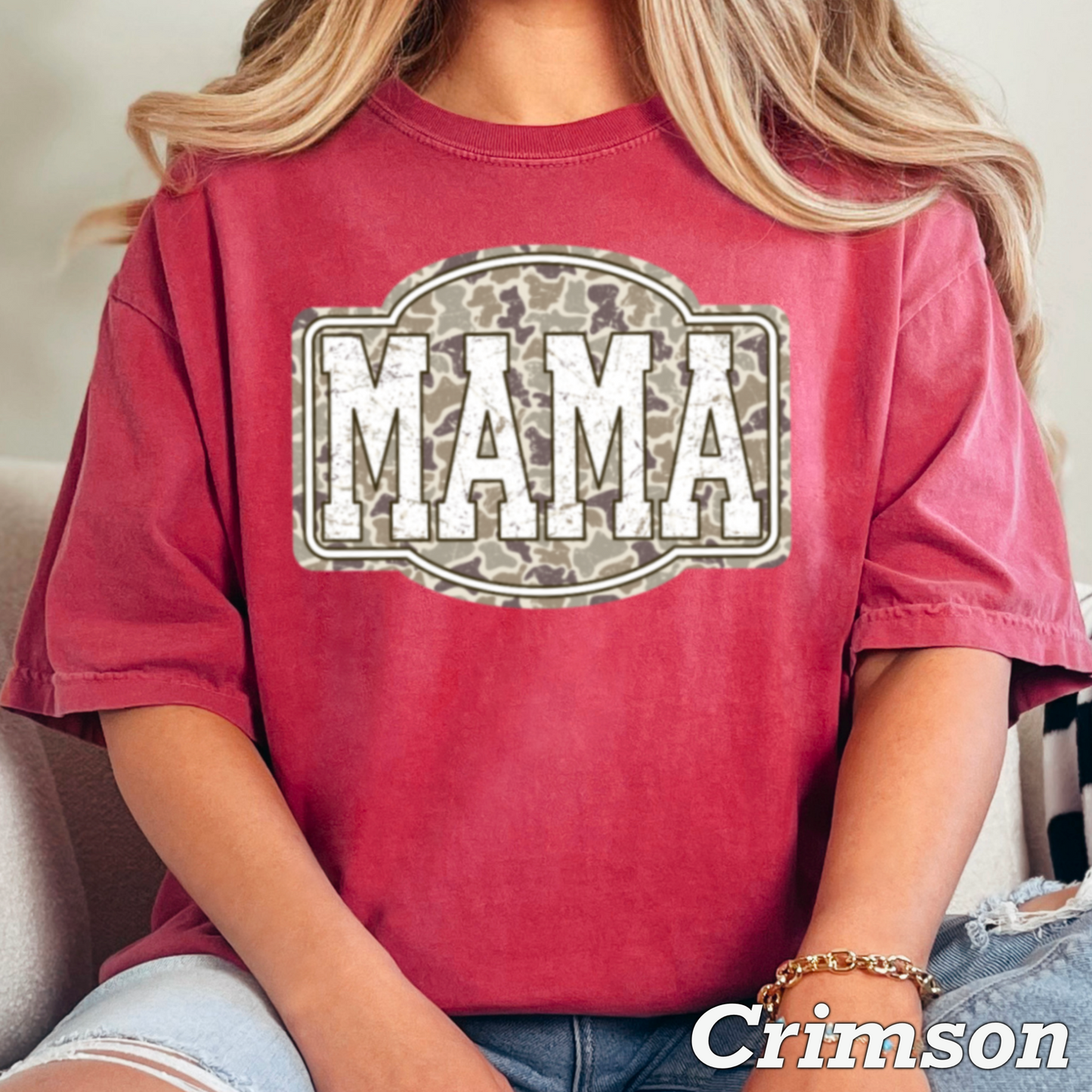 Camo Mama Comfort Color Graphic Tee
