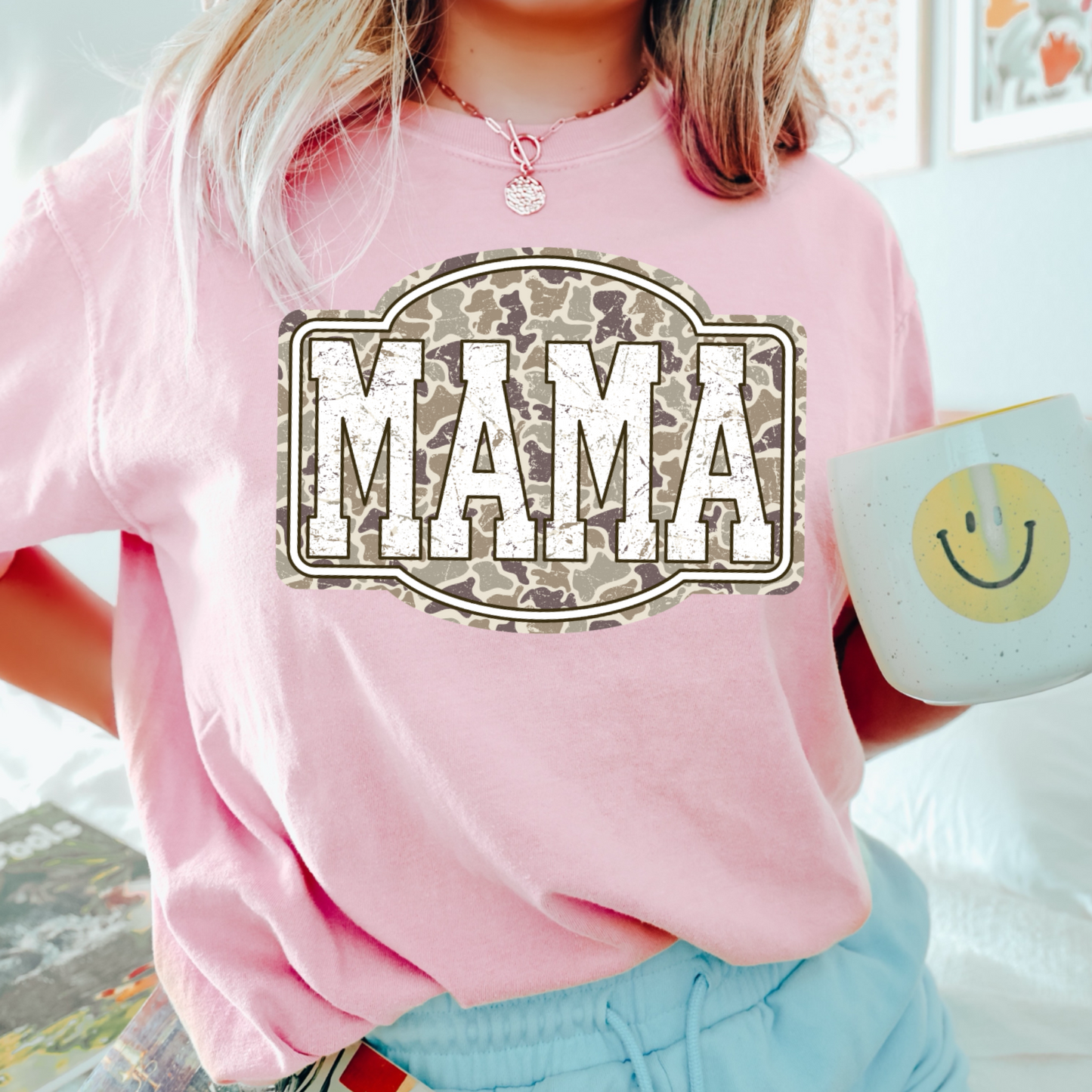 Camo Mama Comfort Color Graphic Tee