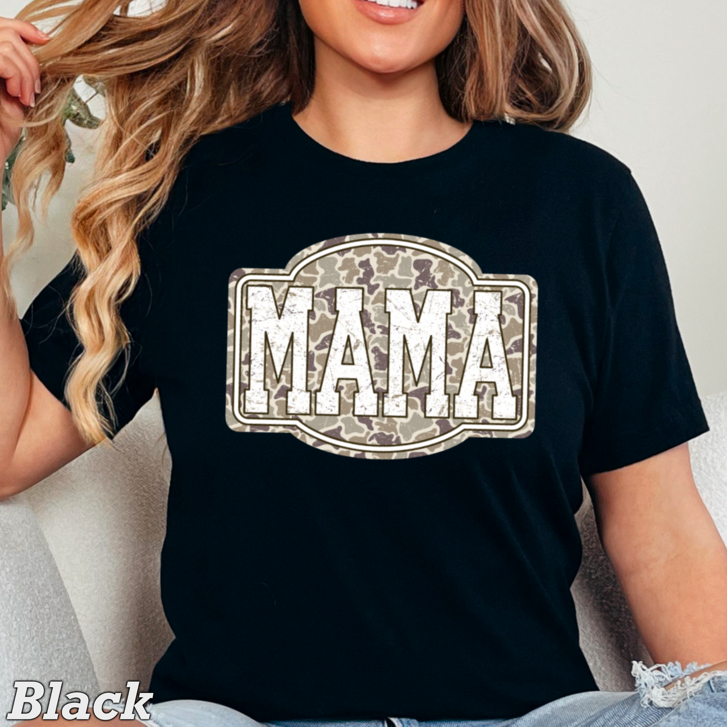 Camo Mama Comfort Color Graphic Tee