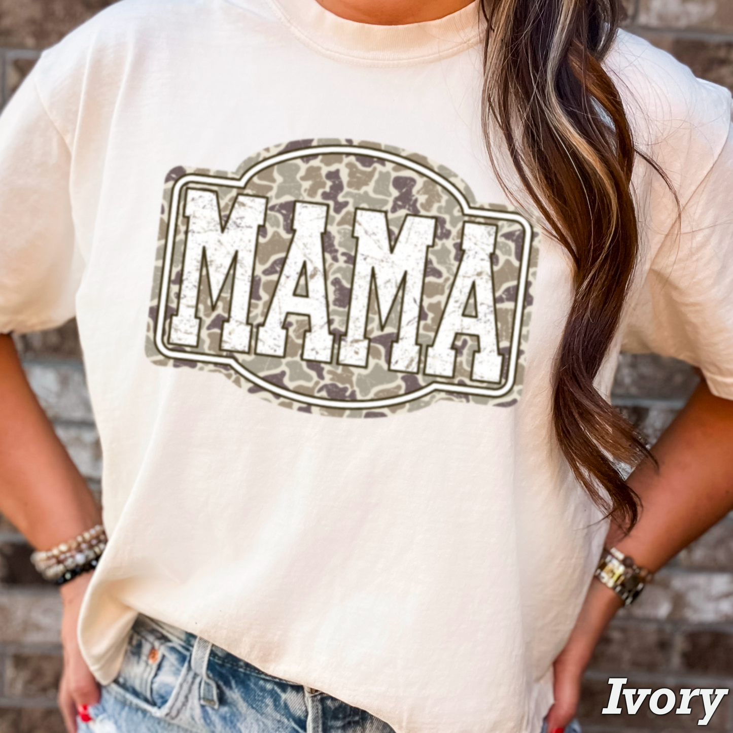 Camo Mama Comfort Color Graphic Tee