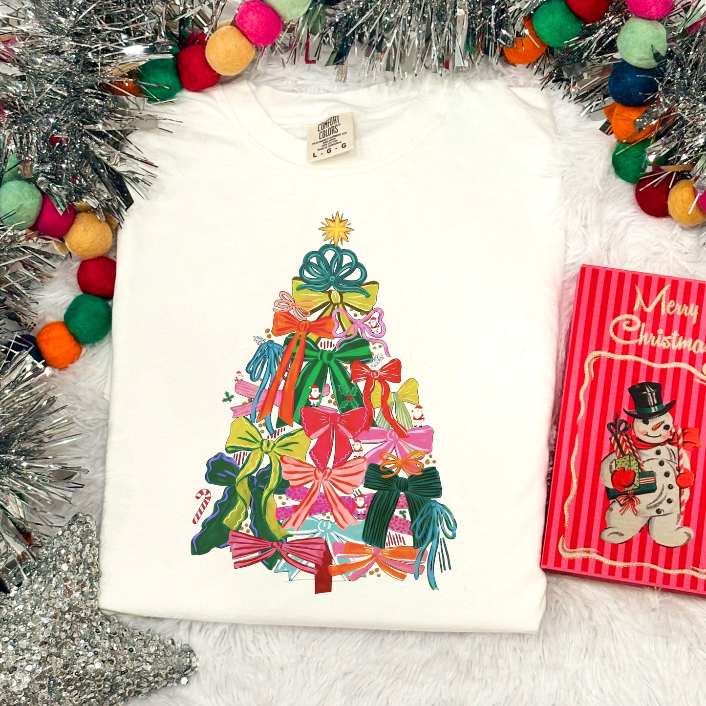 Bows Christmas Tree DTF Transfer