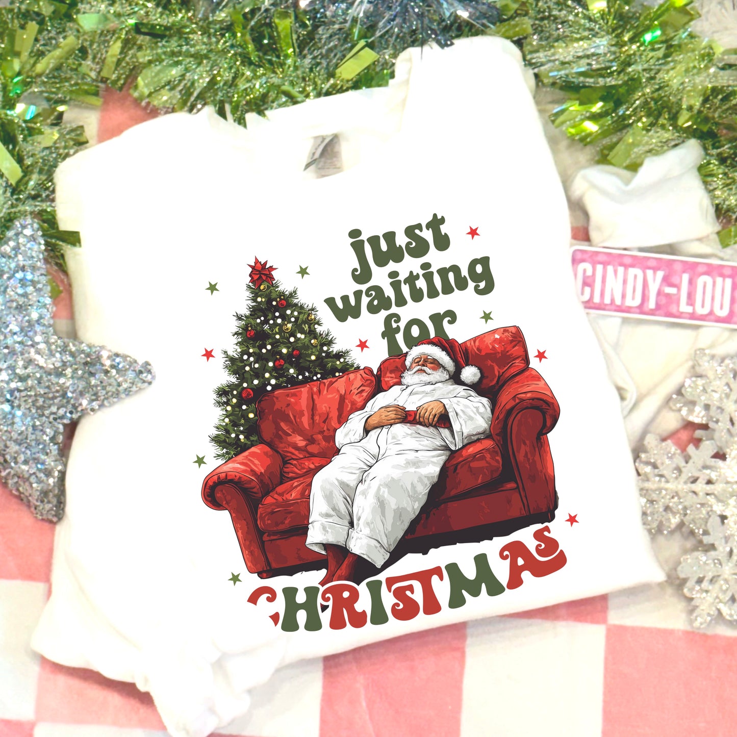 Just Waiting For Christmas DTF Transfer