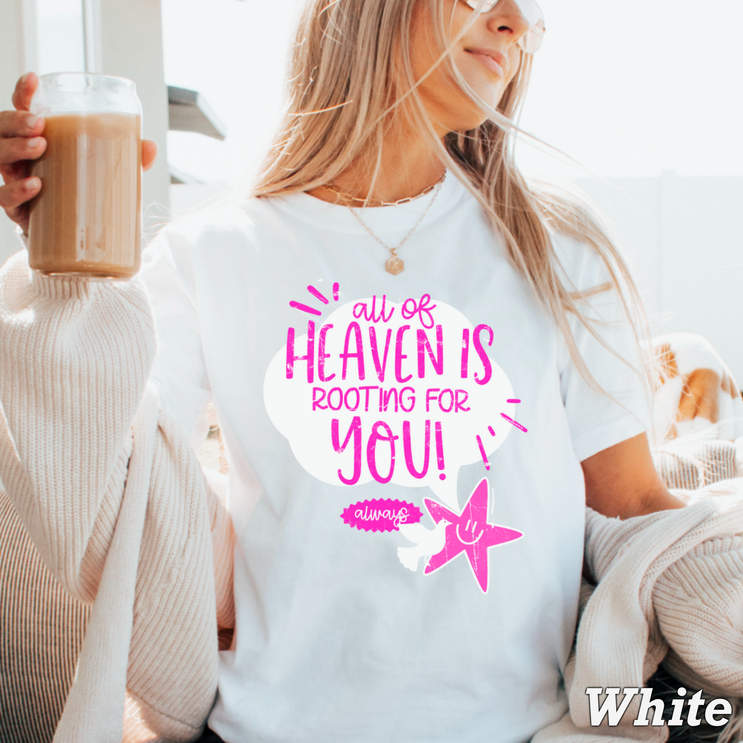 All Of Heaven Is Rooting For You Comfort Color Graphic Tee