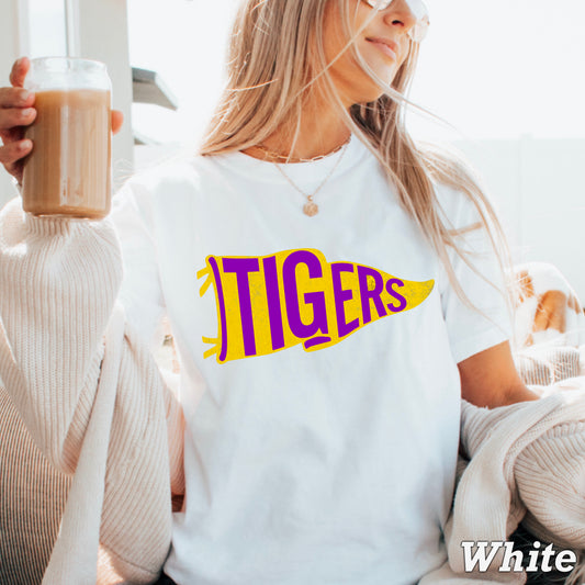 Tigers Pennant Flag DTF Transfer