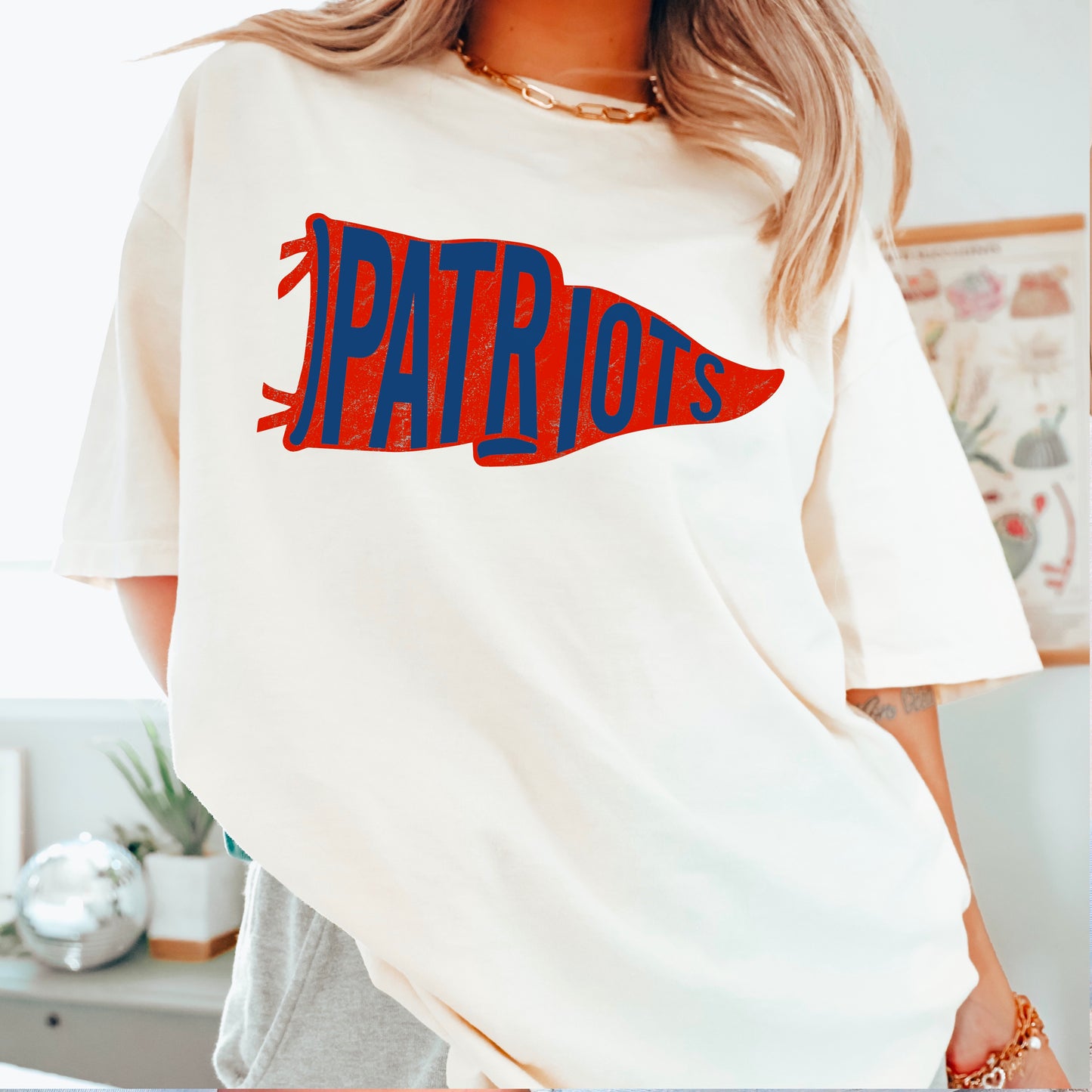 Patriots Pennant Flag DTF Transfer