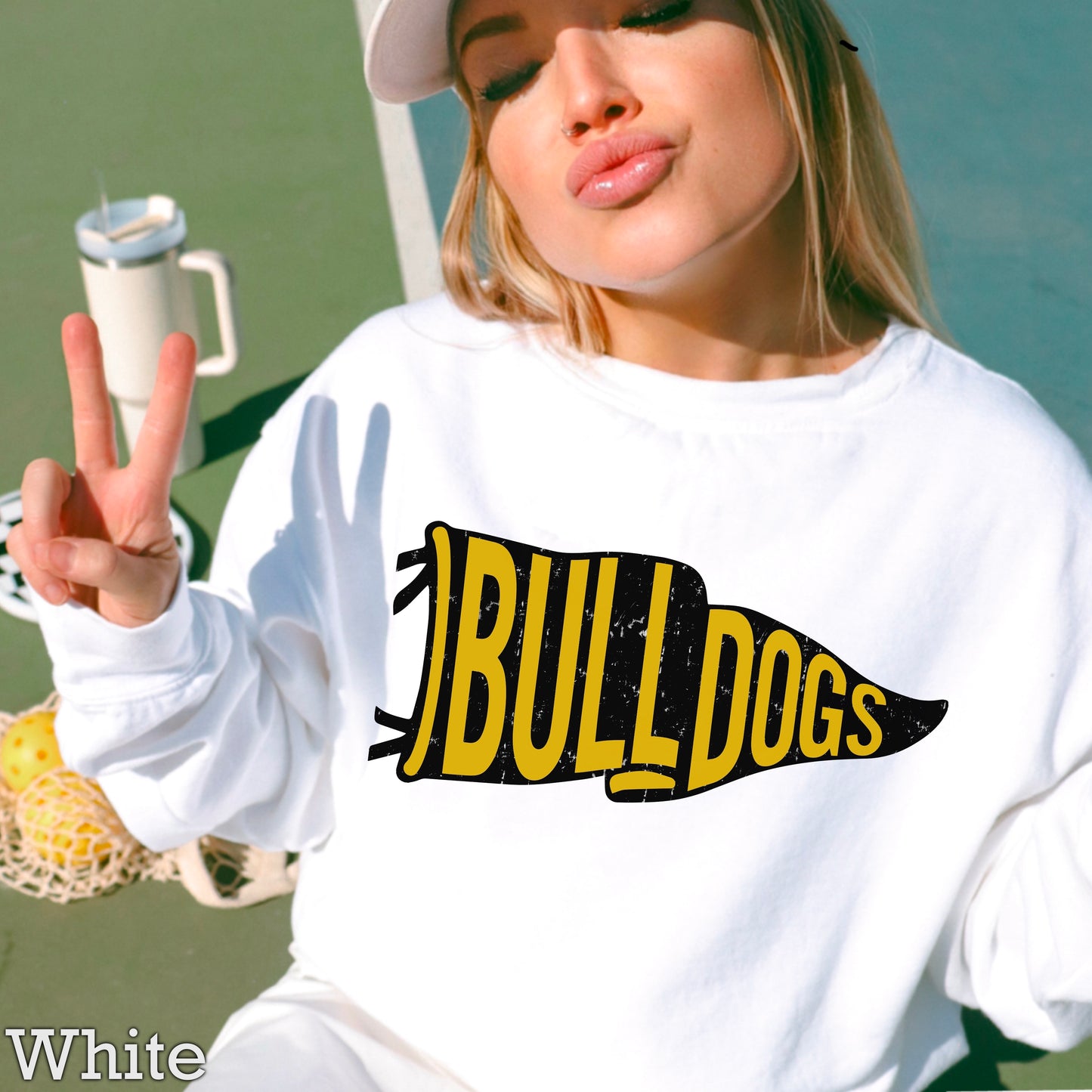 Bulldogs Pennant Flag DTF Transfer
