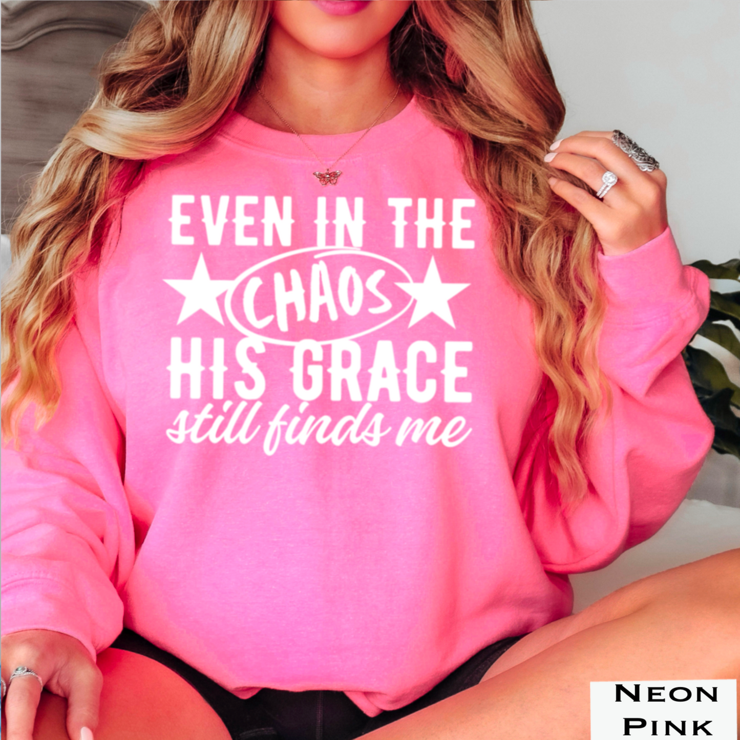Even In The Chaos Graphic Crewneck Sweatshirt