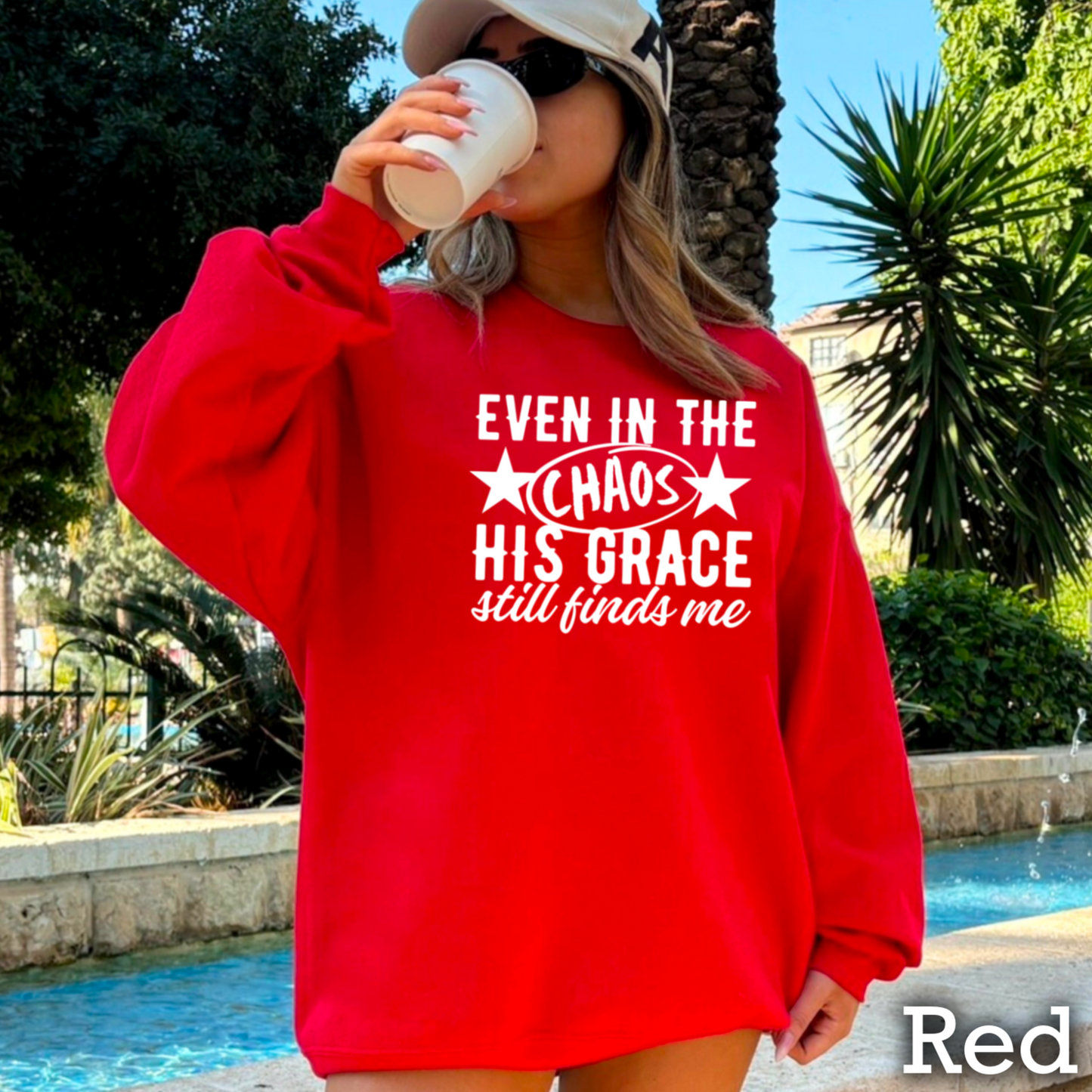 Even In The Chaos Graphic Crewneck Sweatshirt