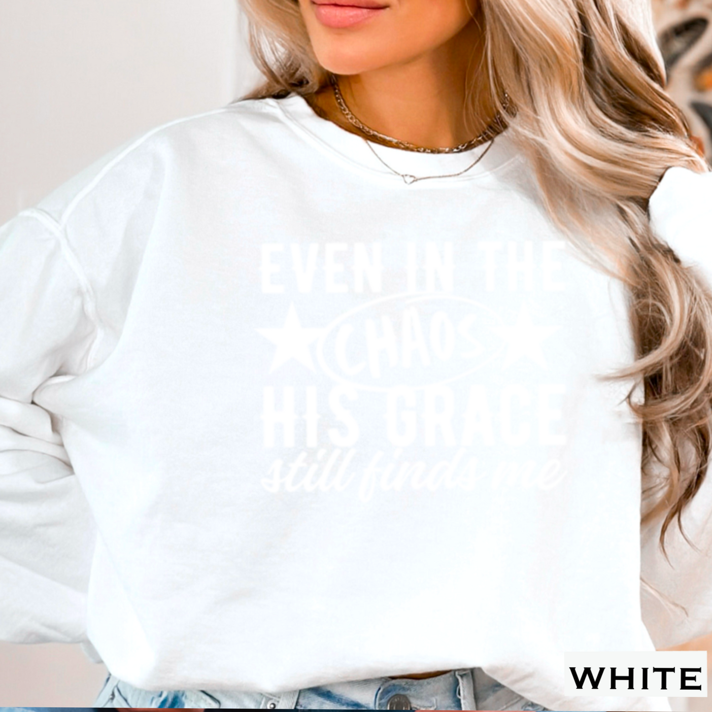 Even In The Chaos Graphic Crewneck Sweatshirt