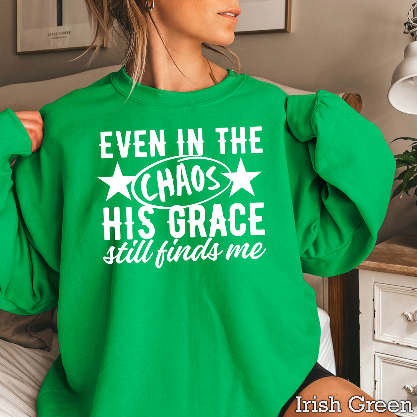 Even In The Chaos Graphic Crewneck Sweatshirt
