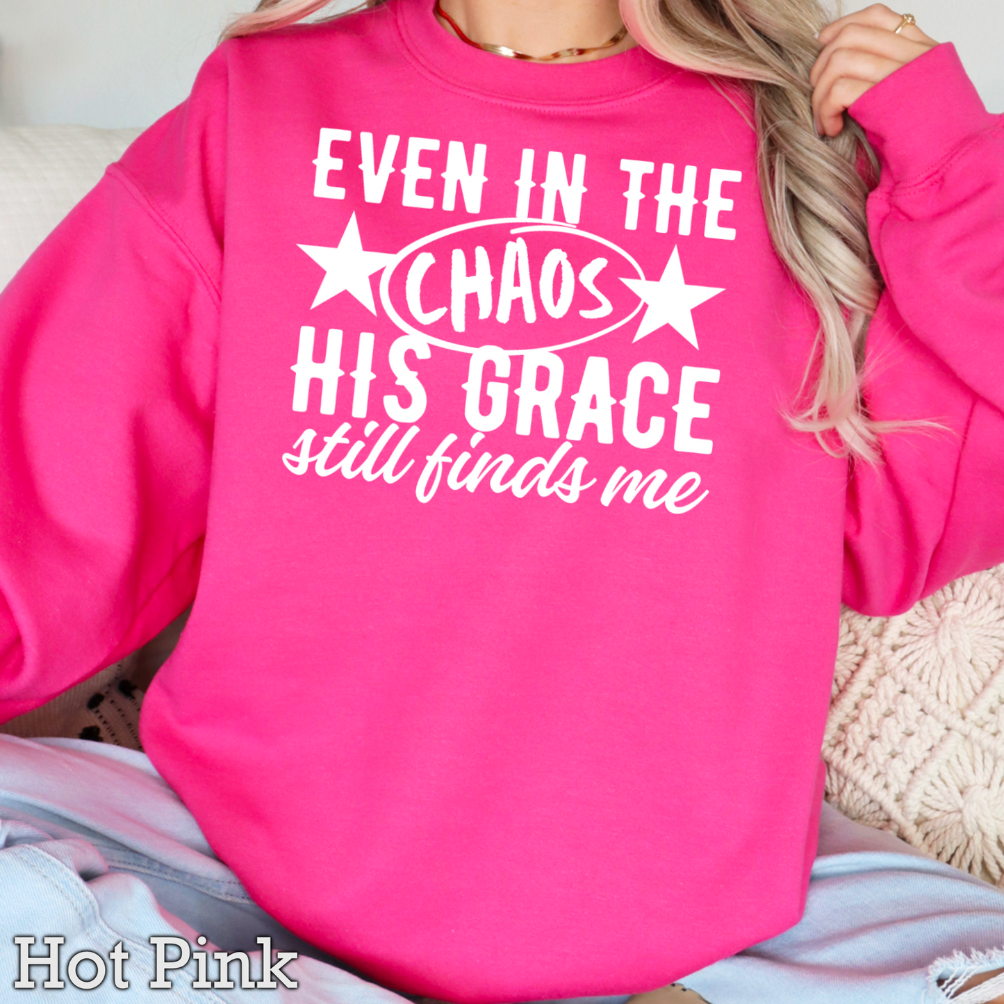 Even In The Chaos Graphic Crewneck Sweatshirt