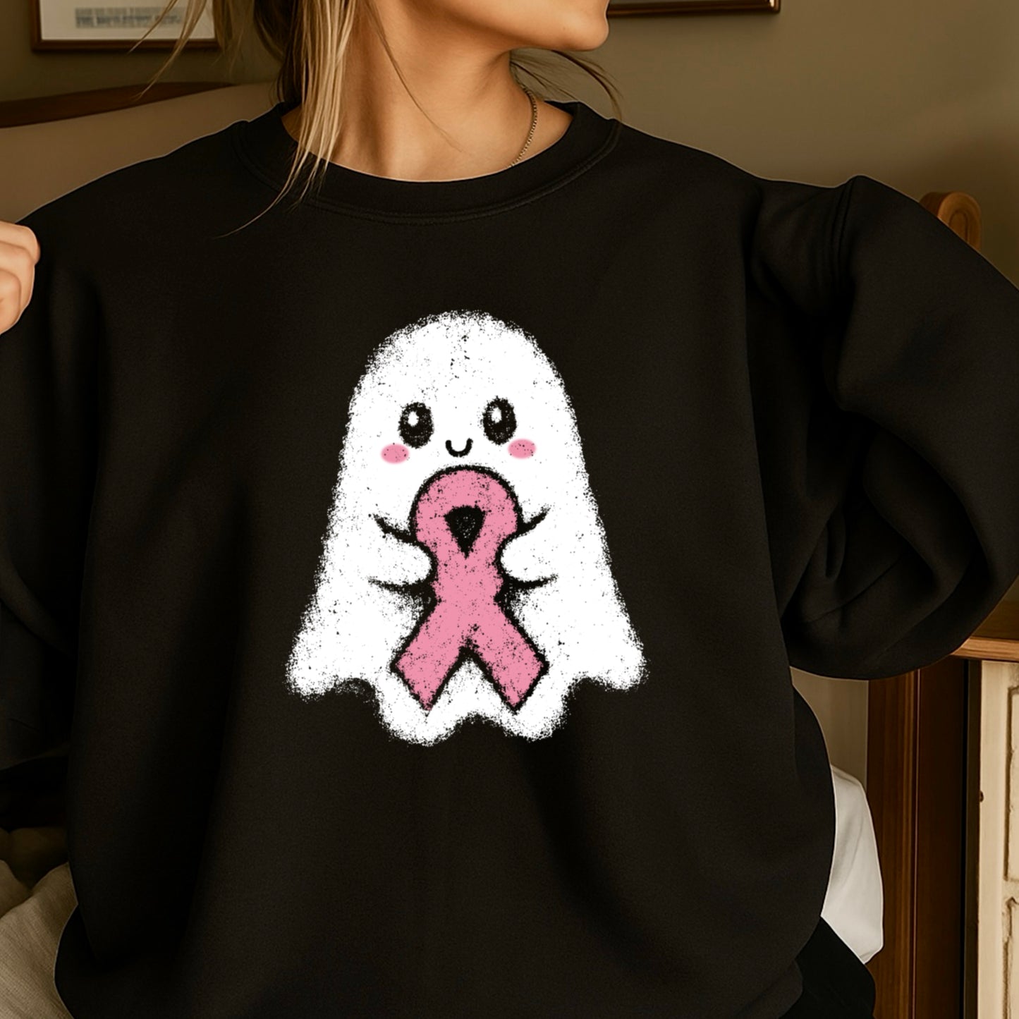 Breast Cancer Ghost DTF Transfer