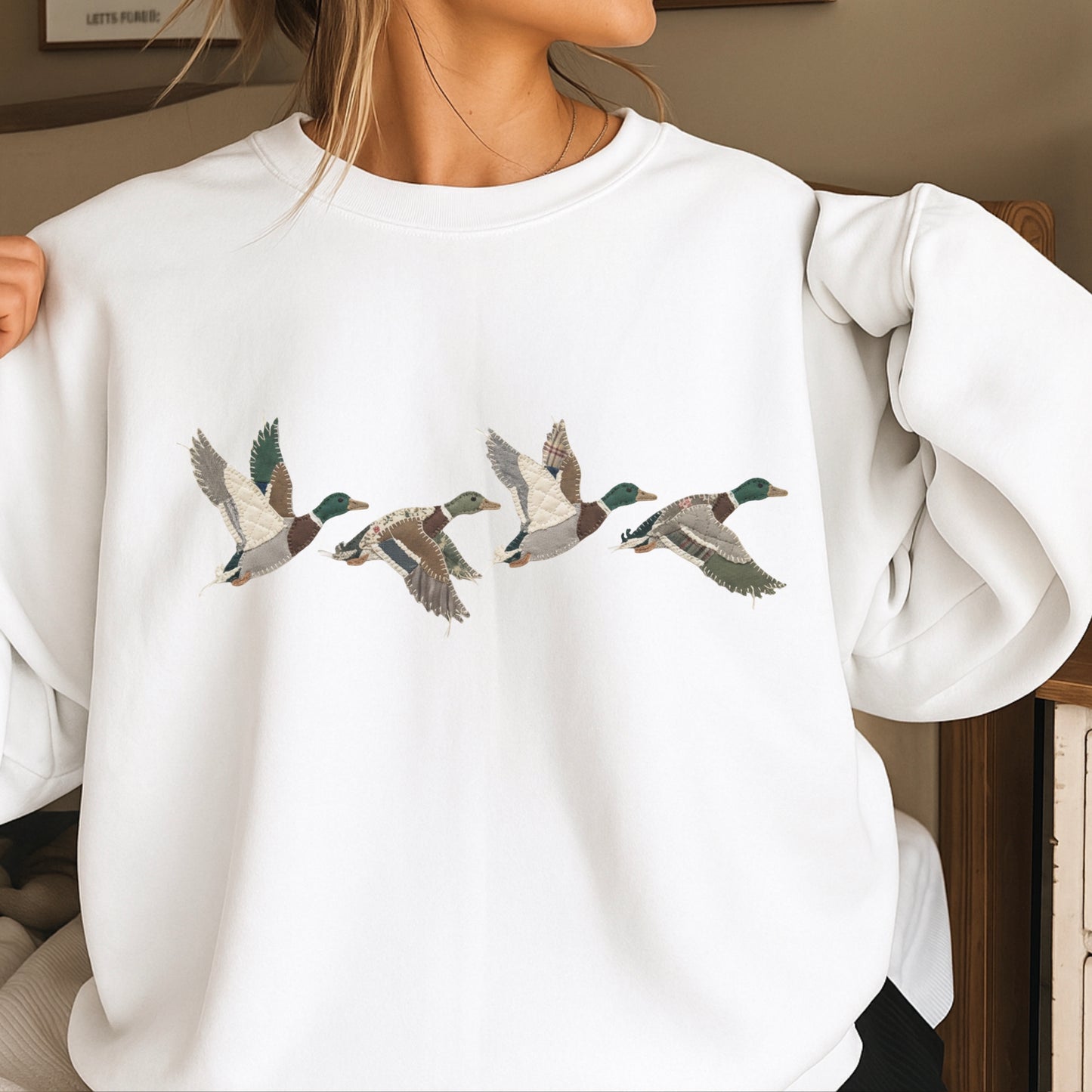 Patchwork Mallard Ducks DTF Transfer