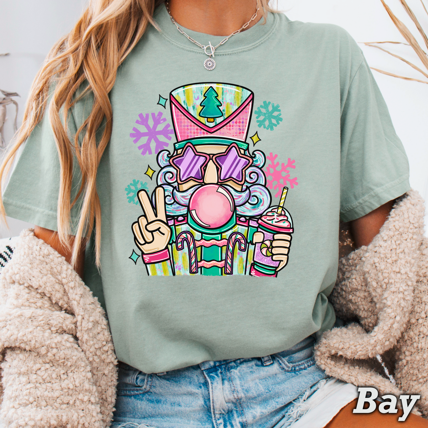 Preppy Nutcracker Comfort Color Graphic Tee