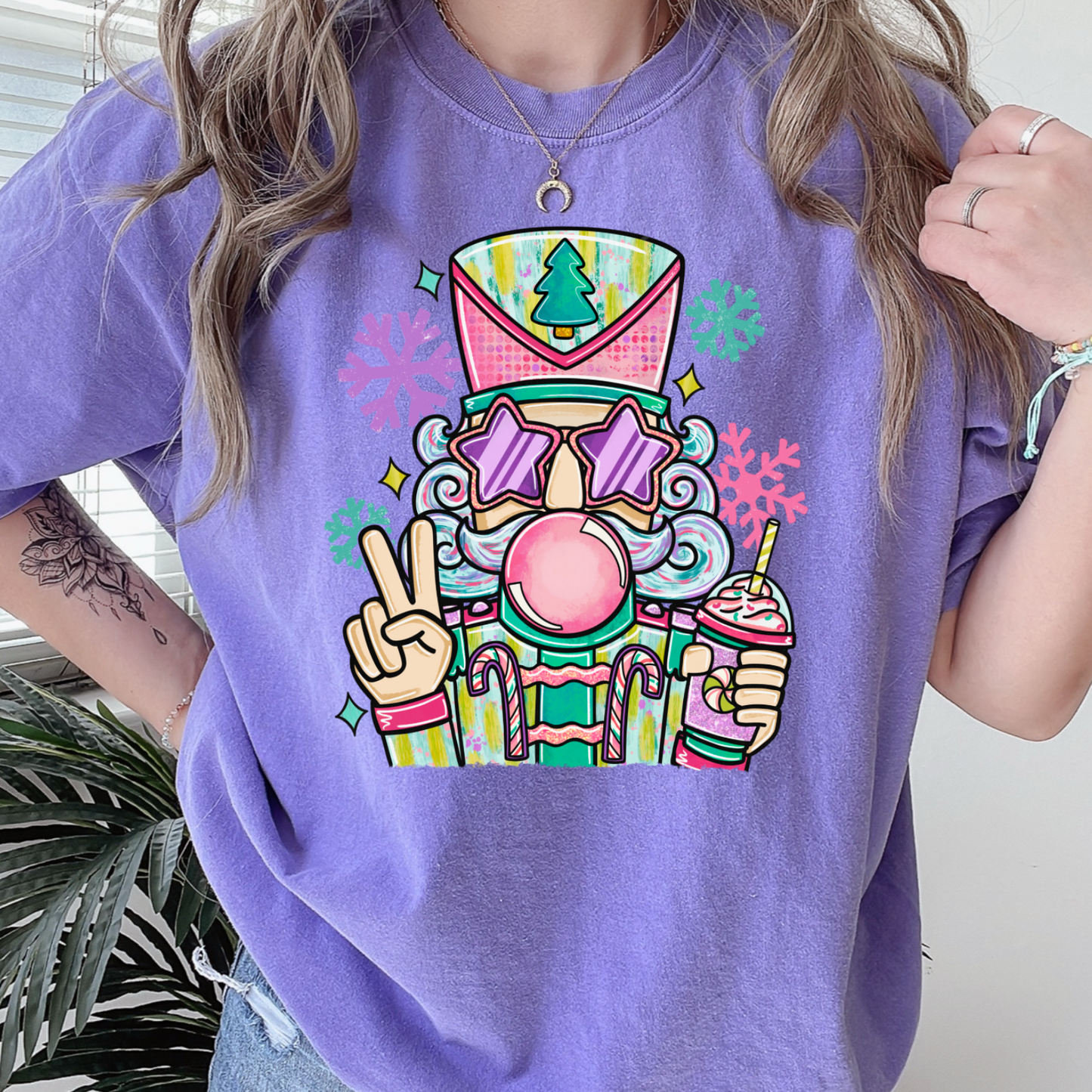 Preppy Nutcracker Comfort Color Graphic Tee