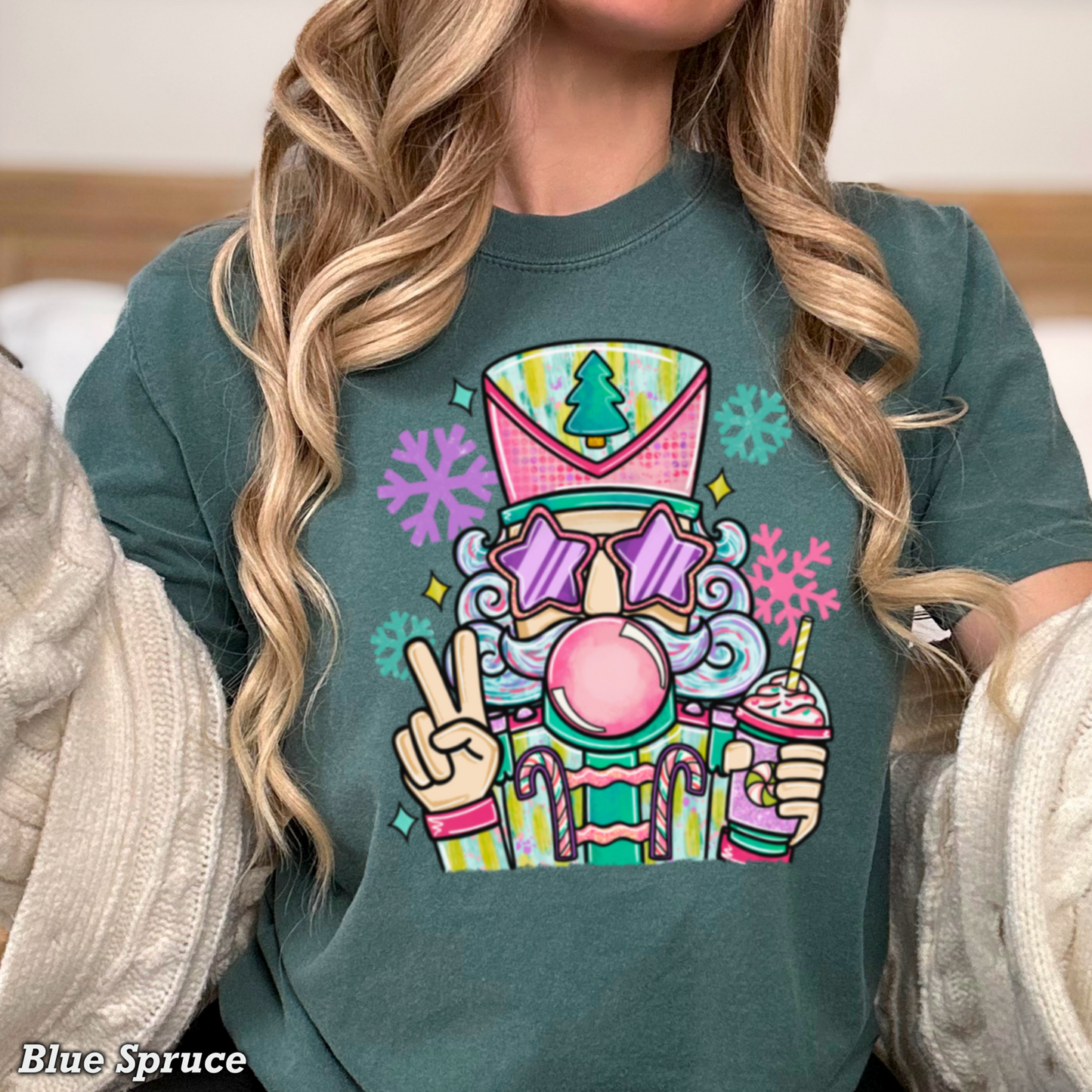 Preppy Nutcracker Comfort Color Graphic Tee