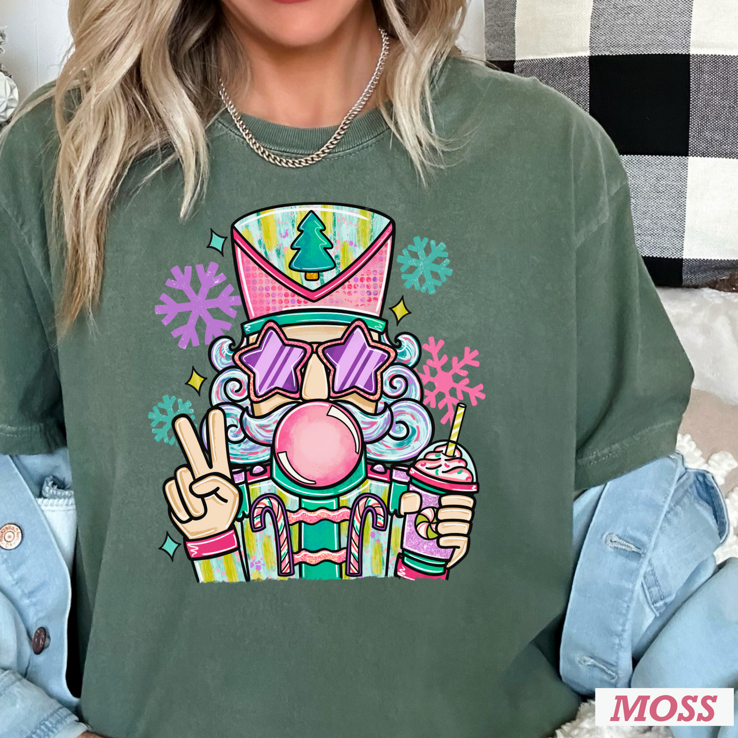 Preppy Nutcracker Comfort Color Graphic Tee