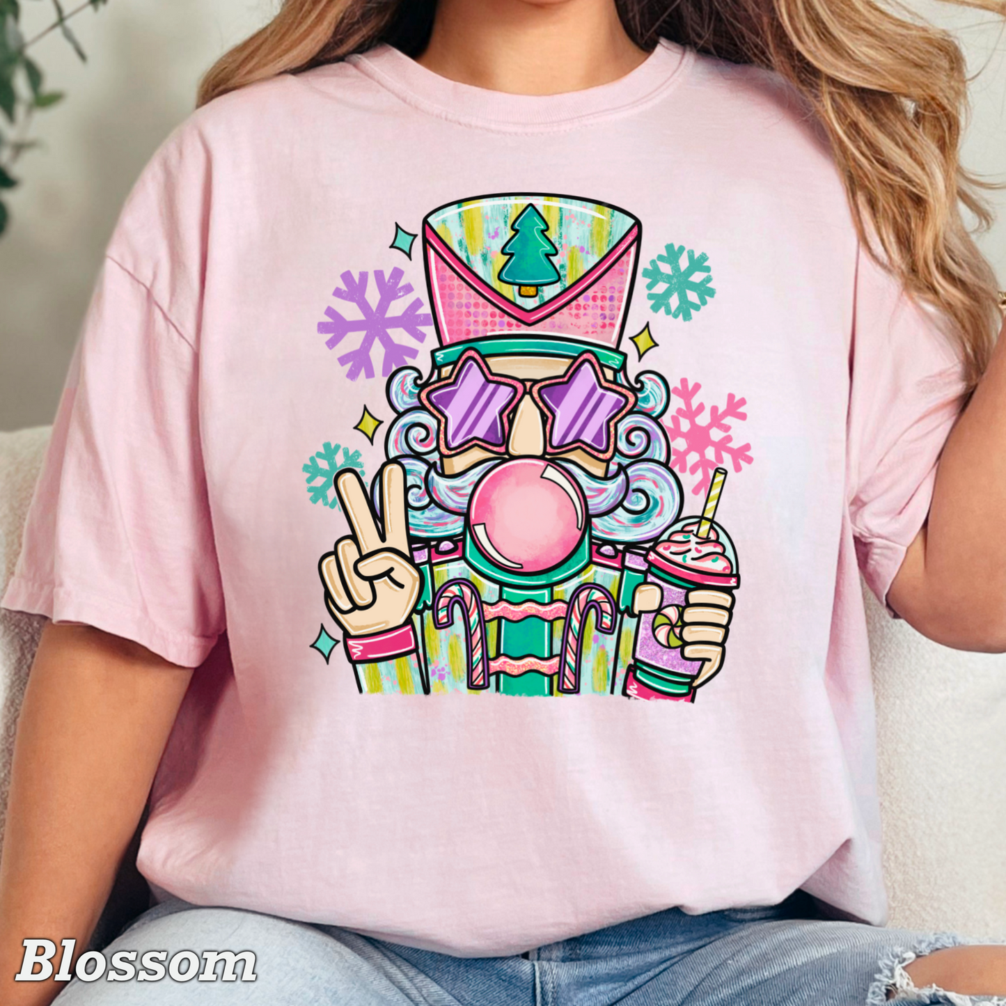 Preppy Nutcracker Comfort Color Graphic Tee