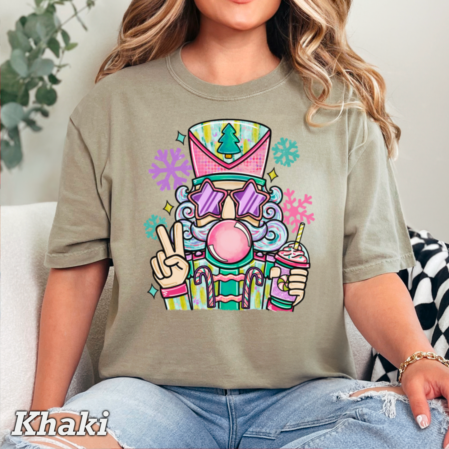 Preppy Nutcracker Comfort Color Graphic Tee