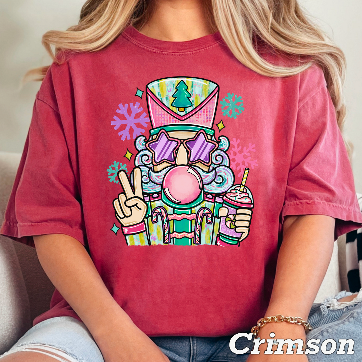 Preppy Nutcracker Comfort Color Graphic Tee