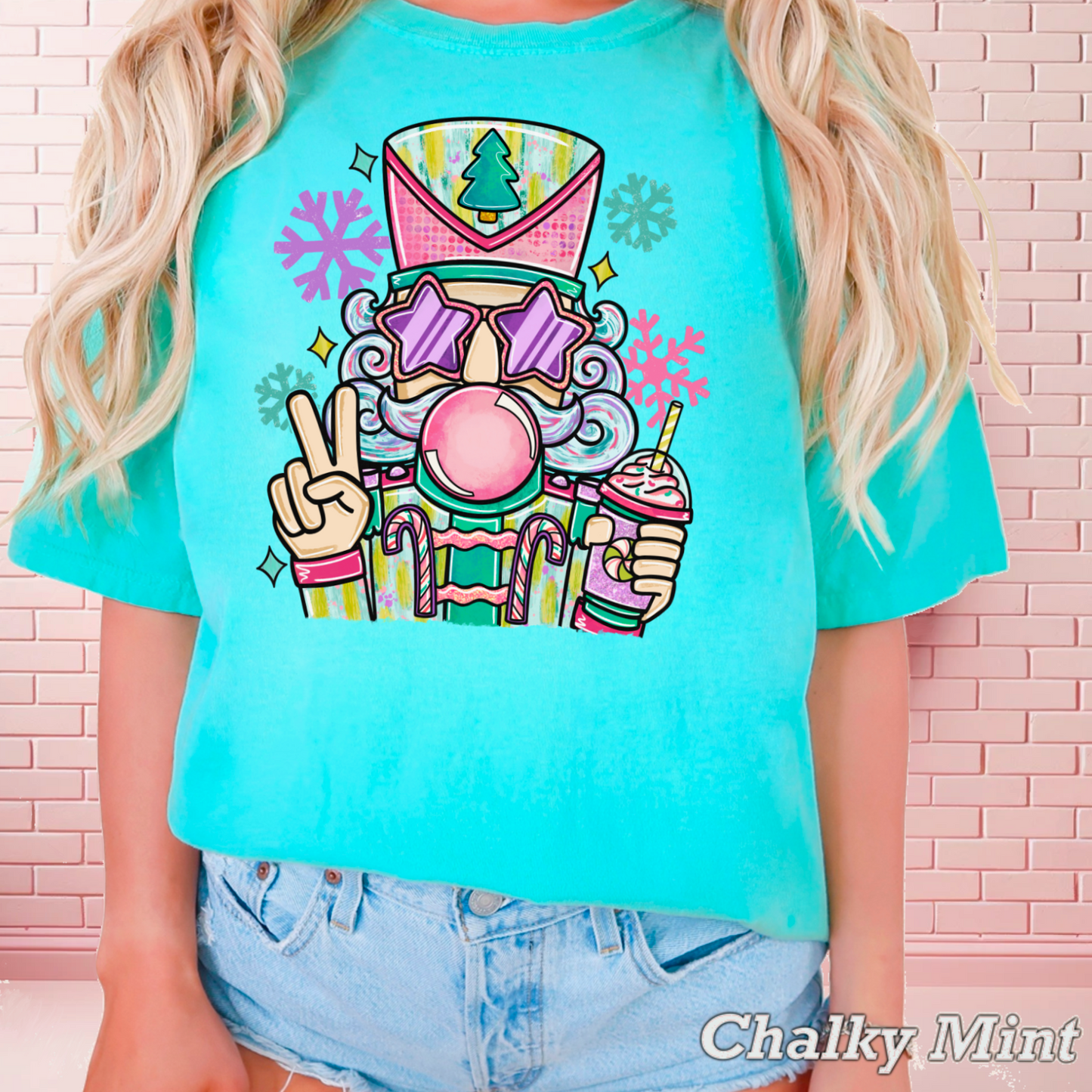 Preppy Nutcracker Comfort Color Graphic Tee