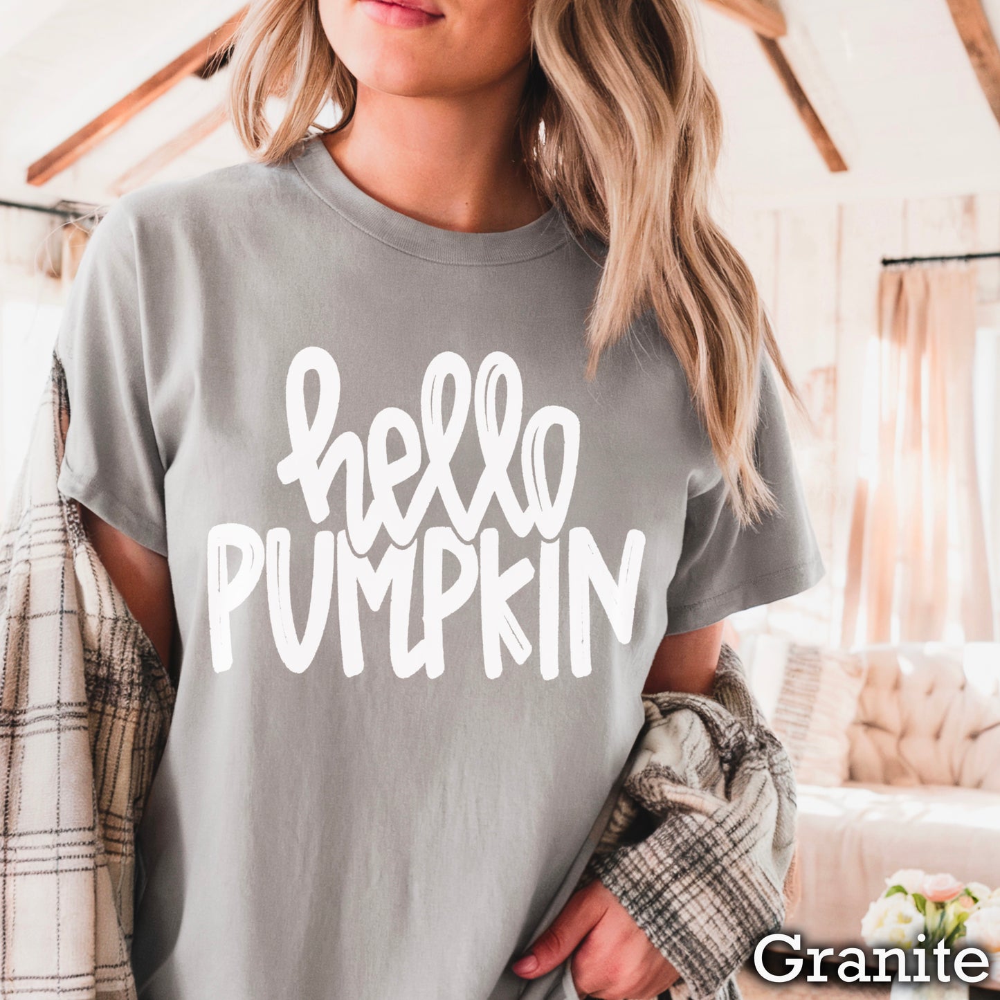 Hello Pumpkin Comfort Color Graphic Tee