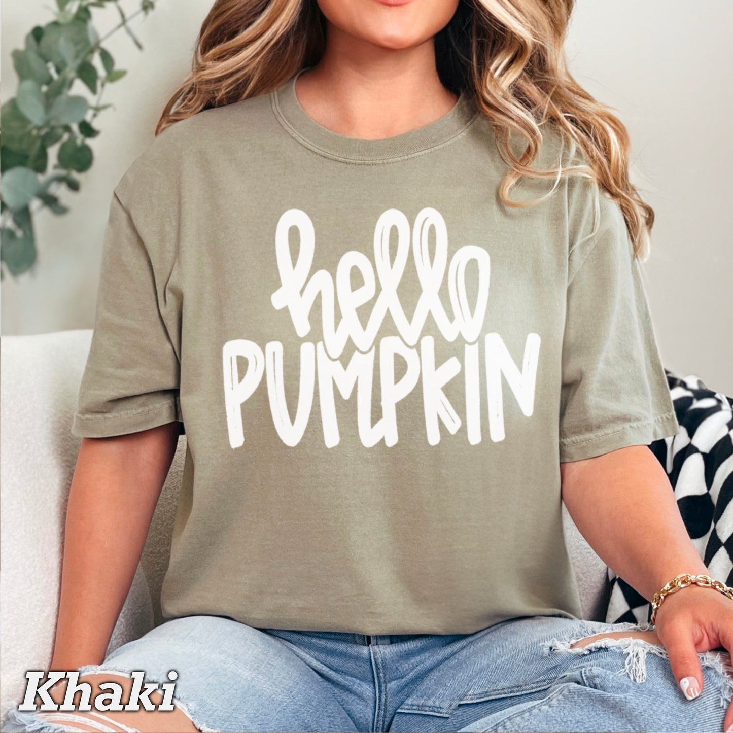 Hello Pumpkin Comfort Color Graphic Tee