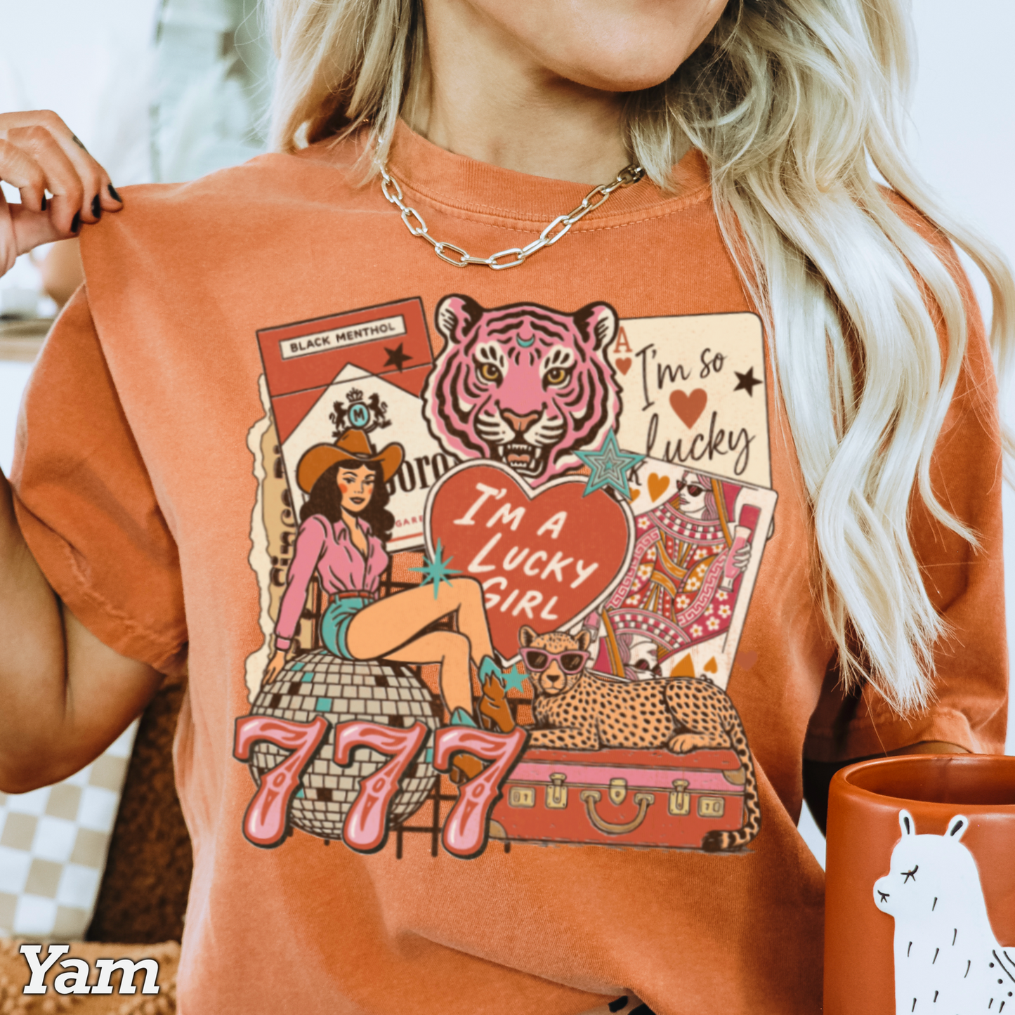 Lucky Girl Comfort Color Graphic Tee