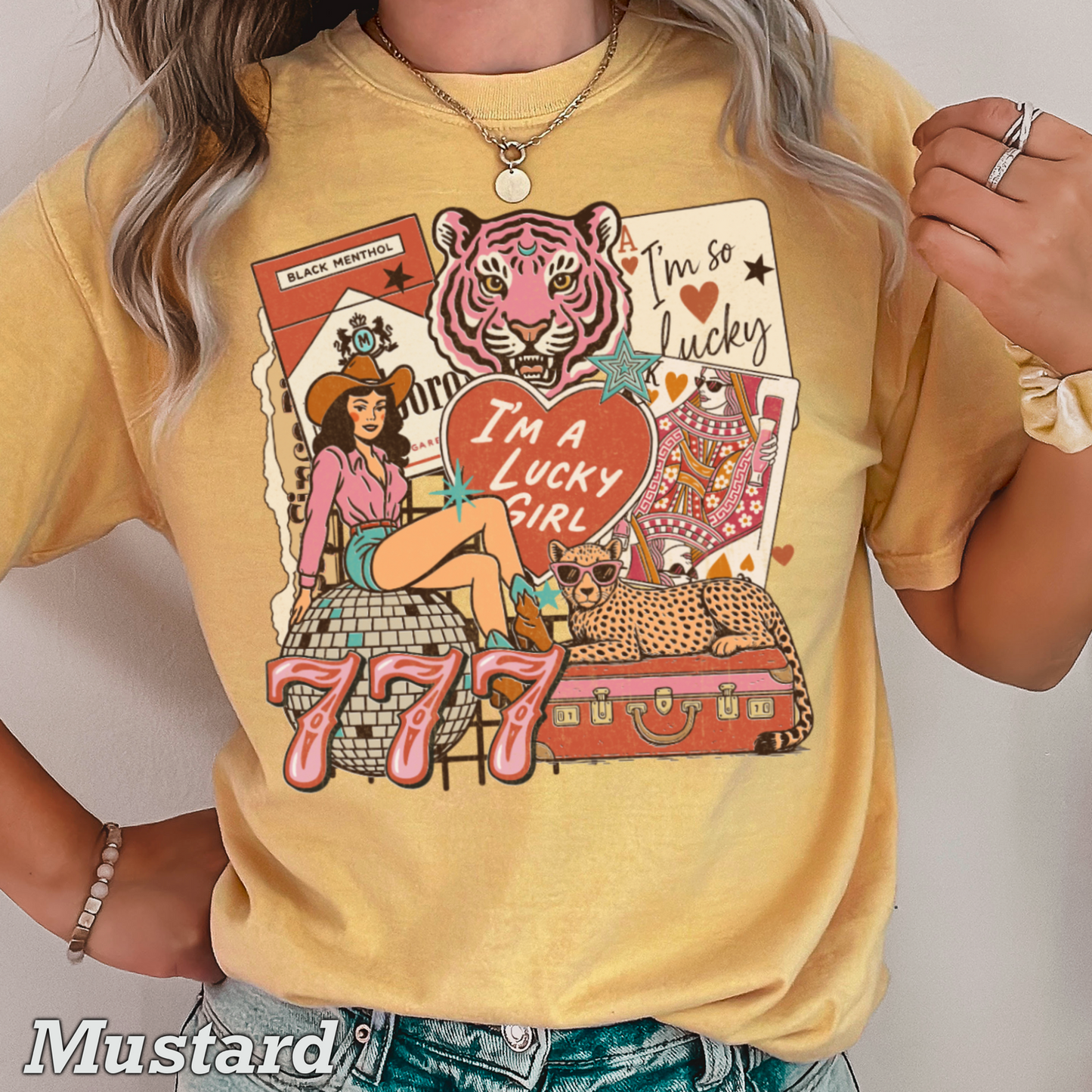 Lucky Girl Comfort Color Graphic Tee