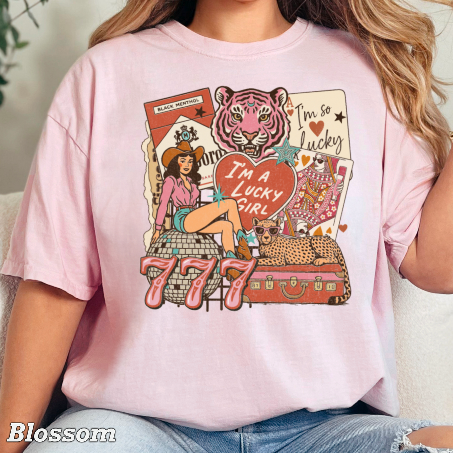 Lucky Girl Comfort Color Graphic Tee