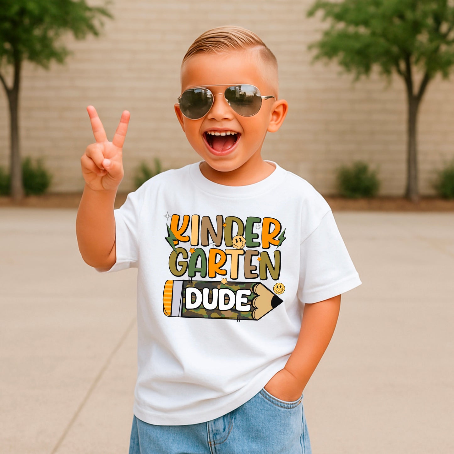 Kindergarten Dude Camo DTF Transfer