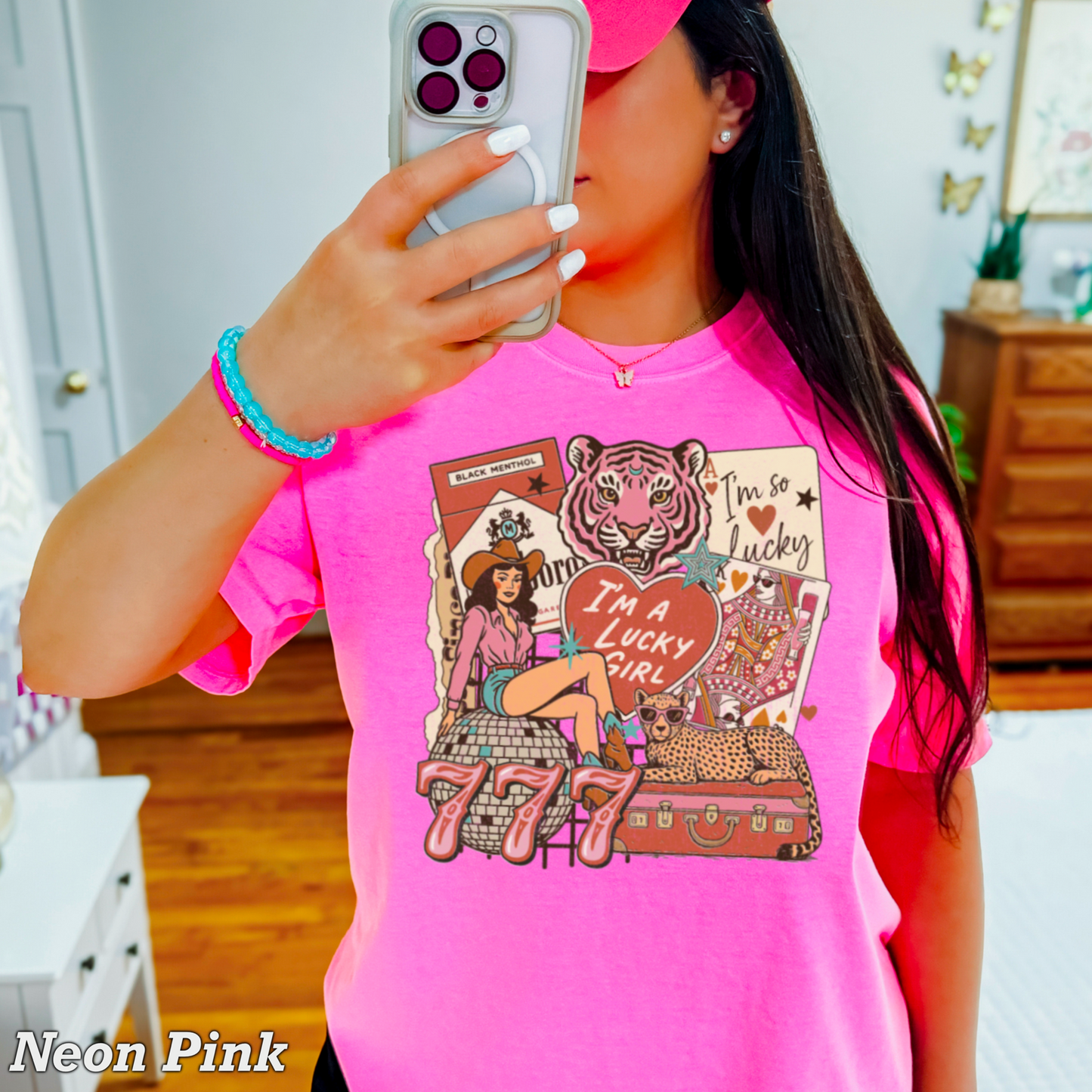 Lucky Girl Comfort Color Graphic Tee