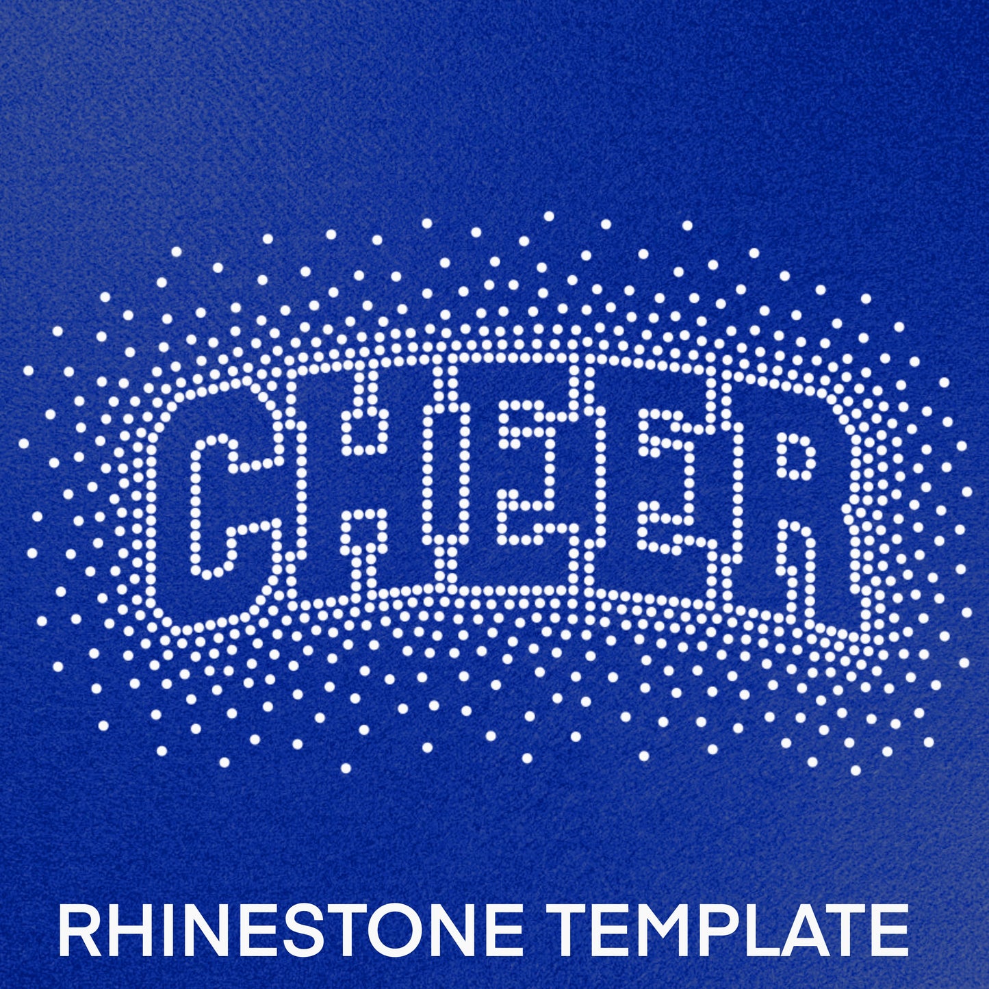 Cheer Scattered Rhinestone Template