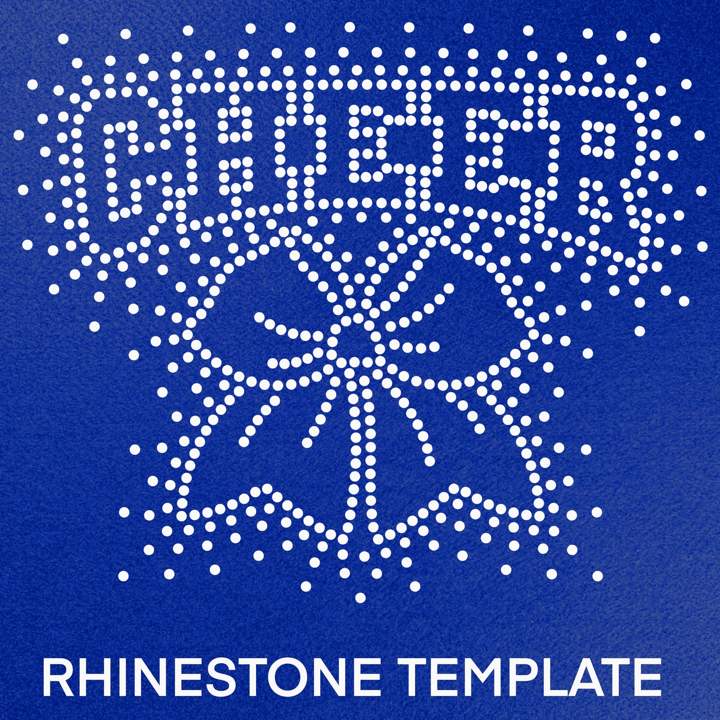 Cheer Bow Rhinestone Template