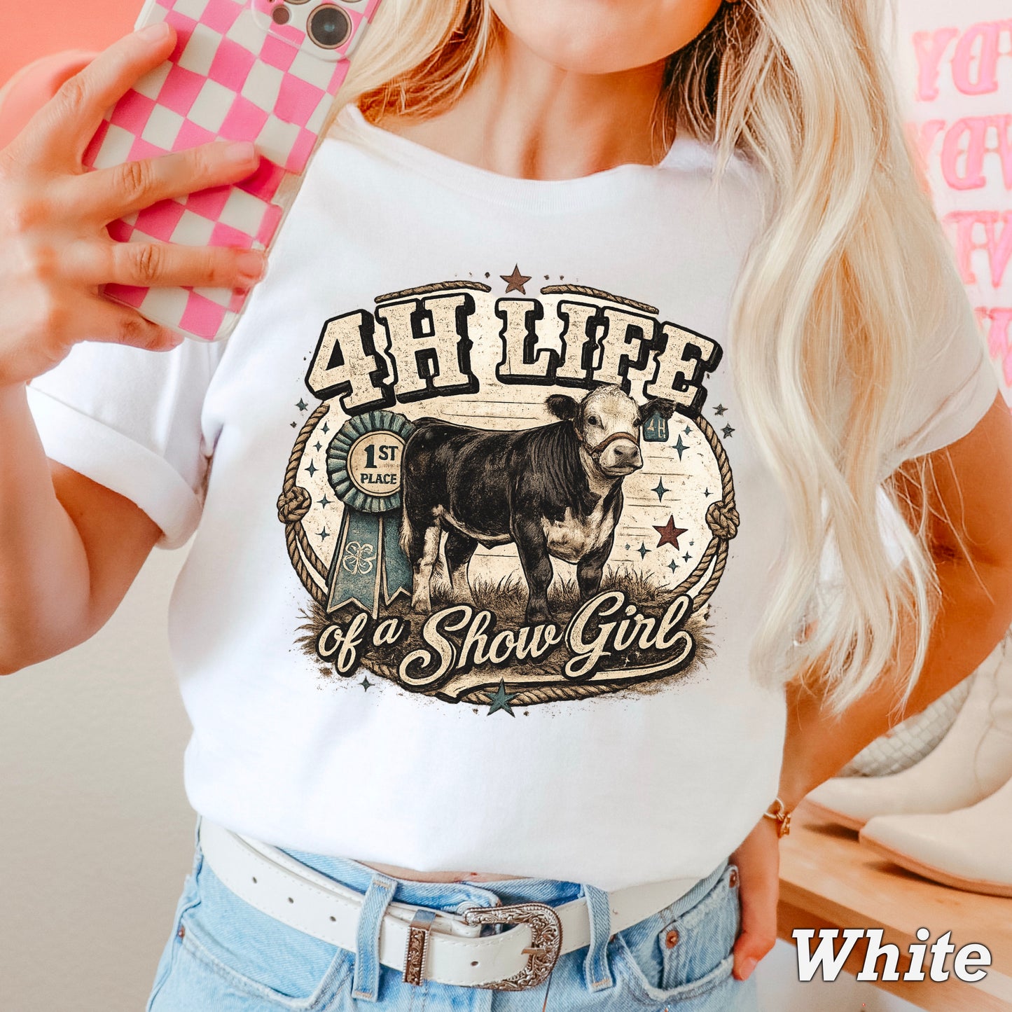 4 H Life Of A Cow Showgirl DTF Transfer