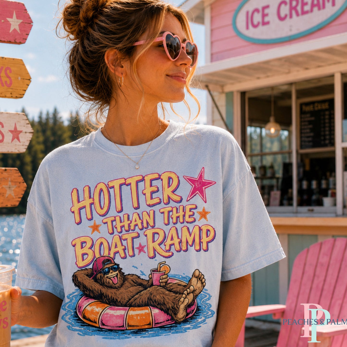 Hotter Than The Boat Ramp Comfort Color Graphic Tee